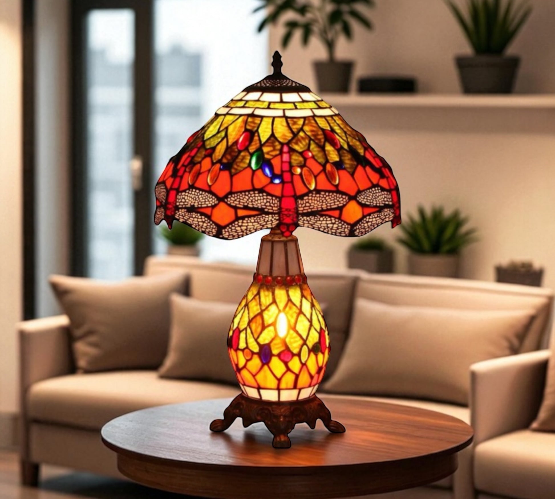 CDH 12" Tiffany Table Lamp (12076A)