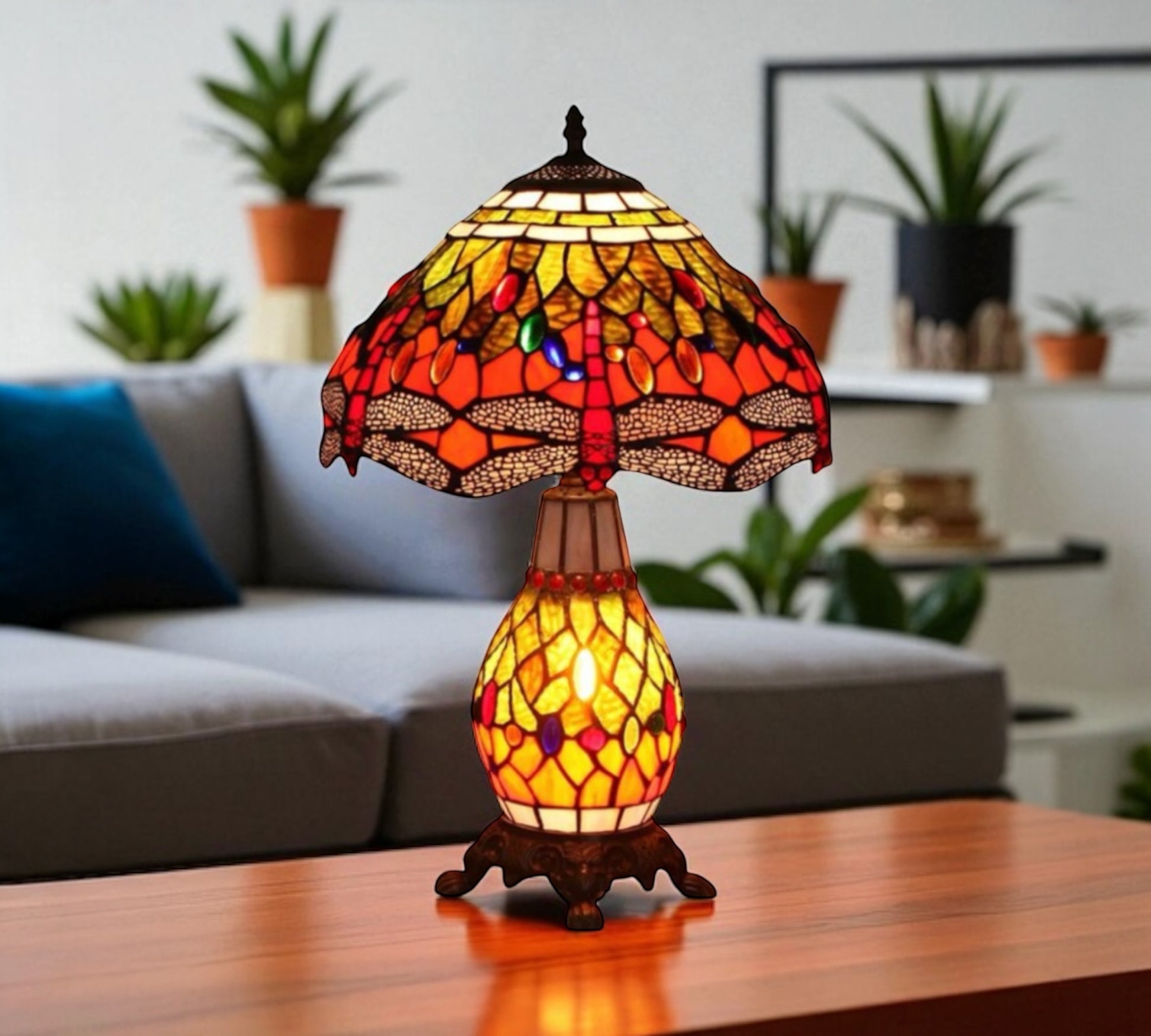 CDH 12" Tiffany Table Lamp (12076A)