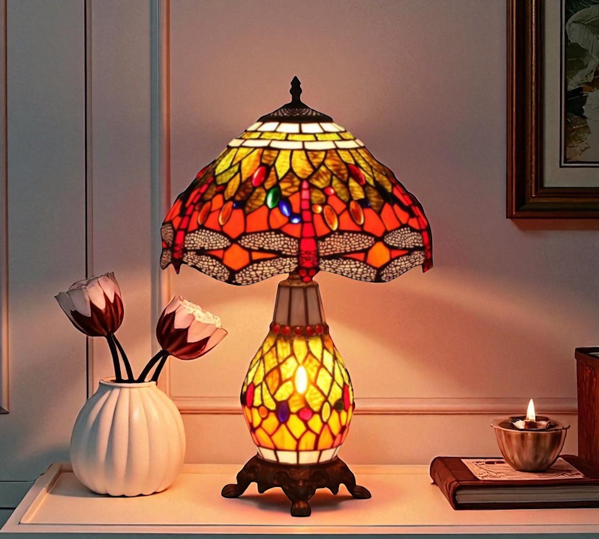 CDH 12" Tiffany Table Lamp (12076A)