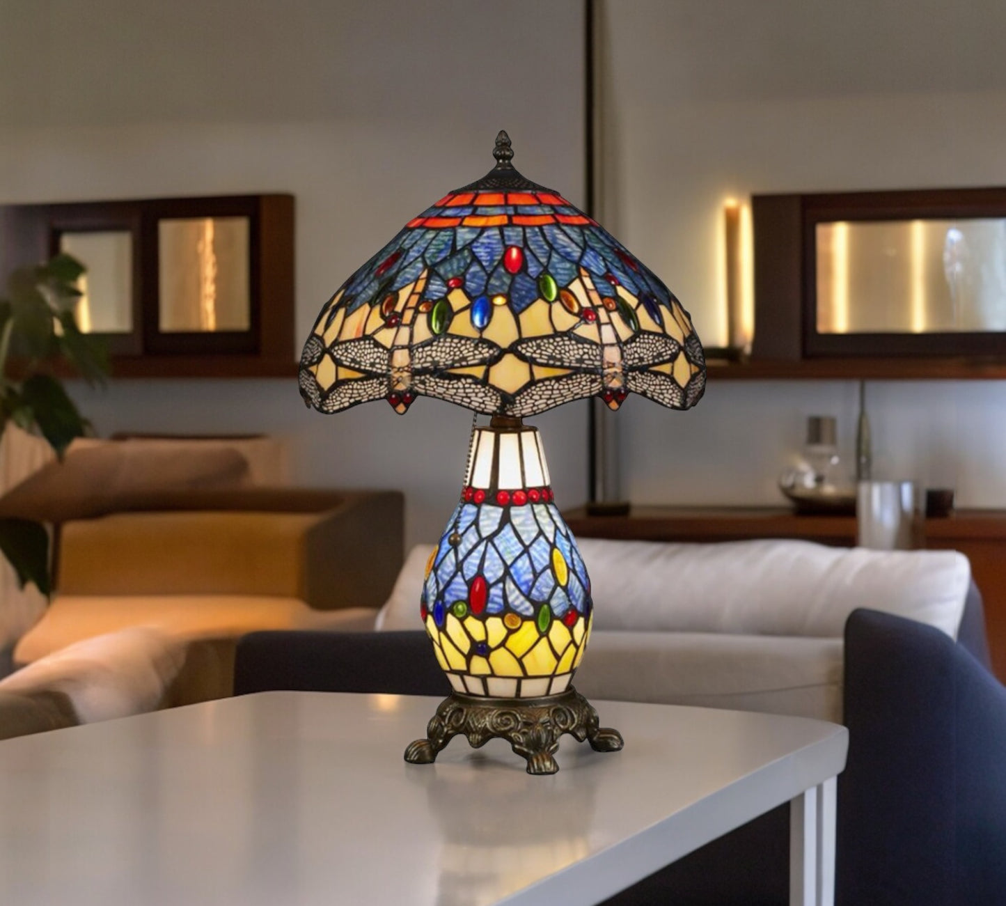 CDH 12" Tiffany Table Lamp (12076B)