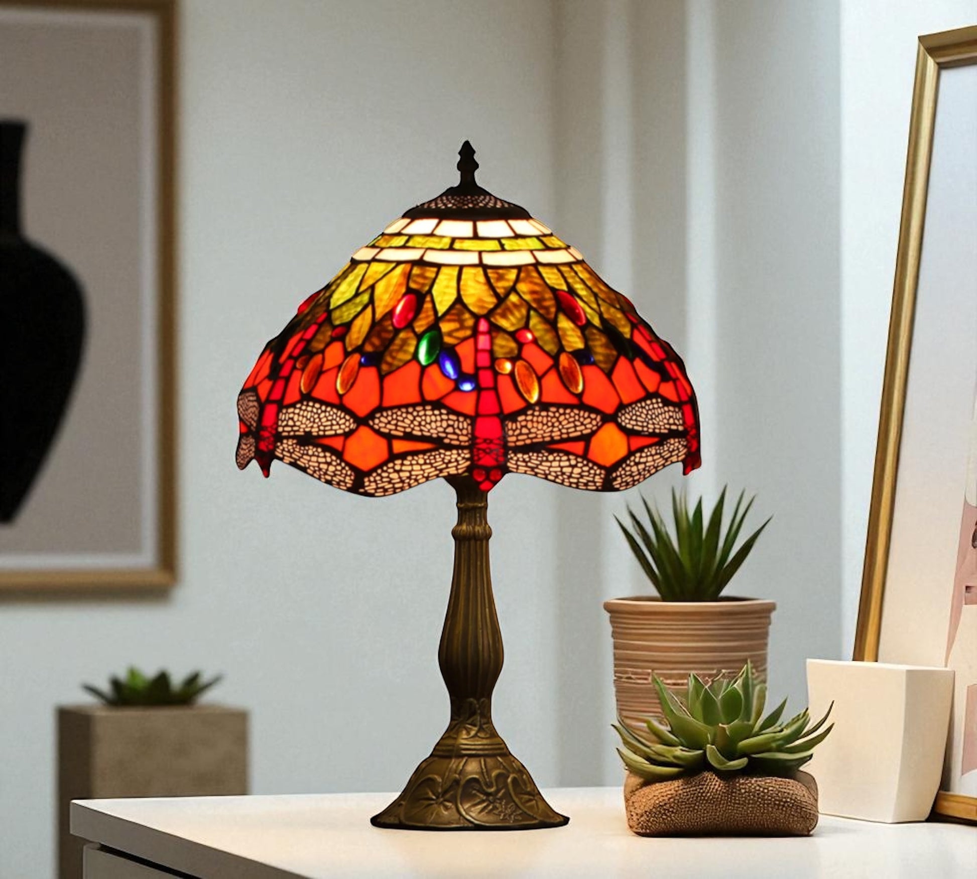CDH 12" Tiffany Table Lamp (12076T)