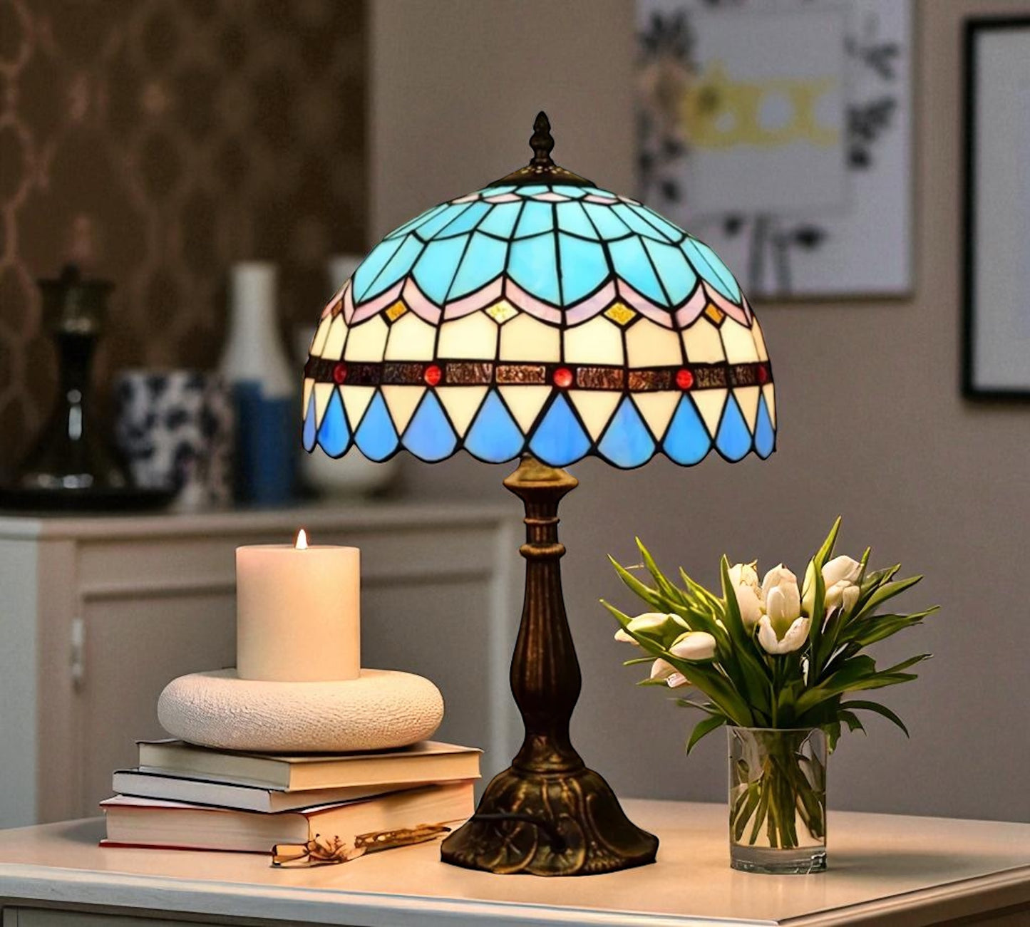 CDH 12" Tiffany Table Lamp (12101)