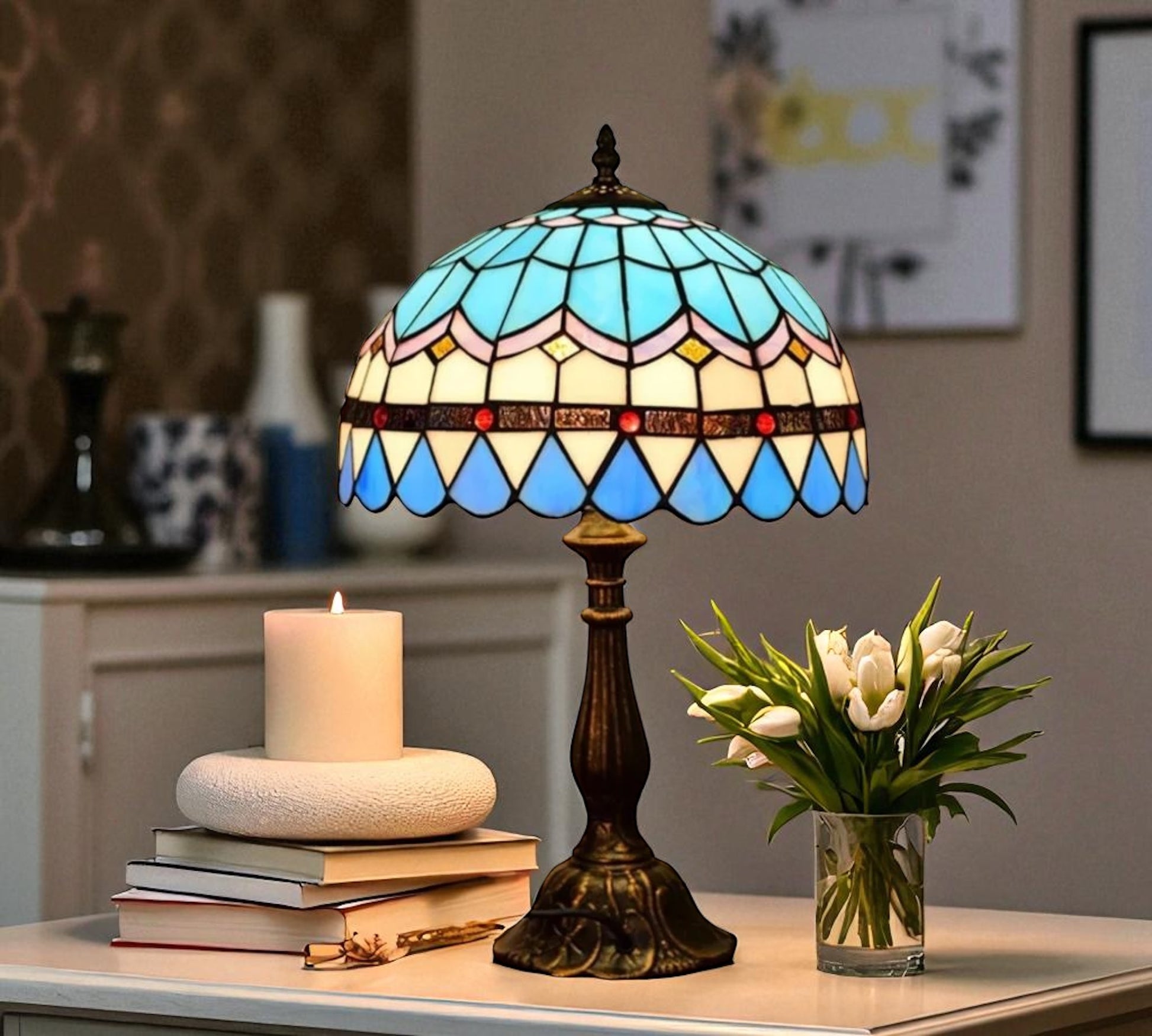 CDH 12" Tiffany Table Lamp (12101)