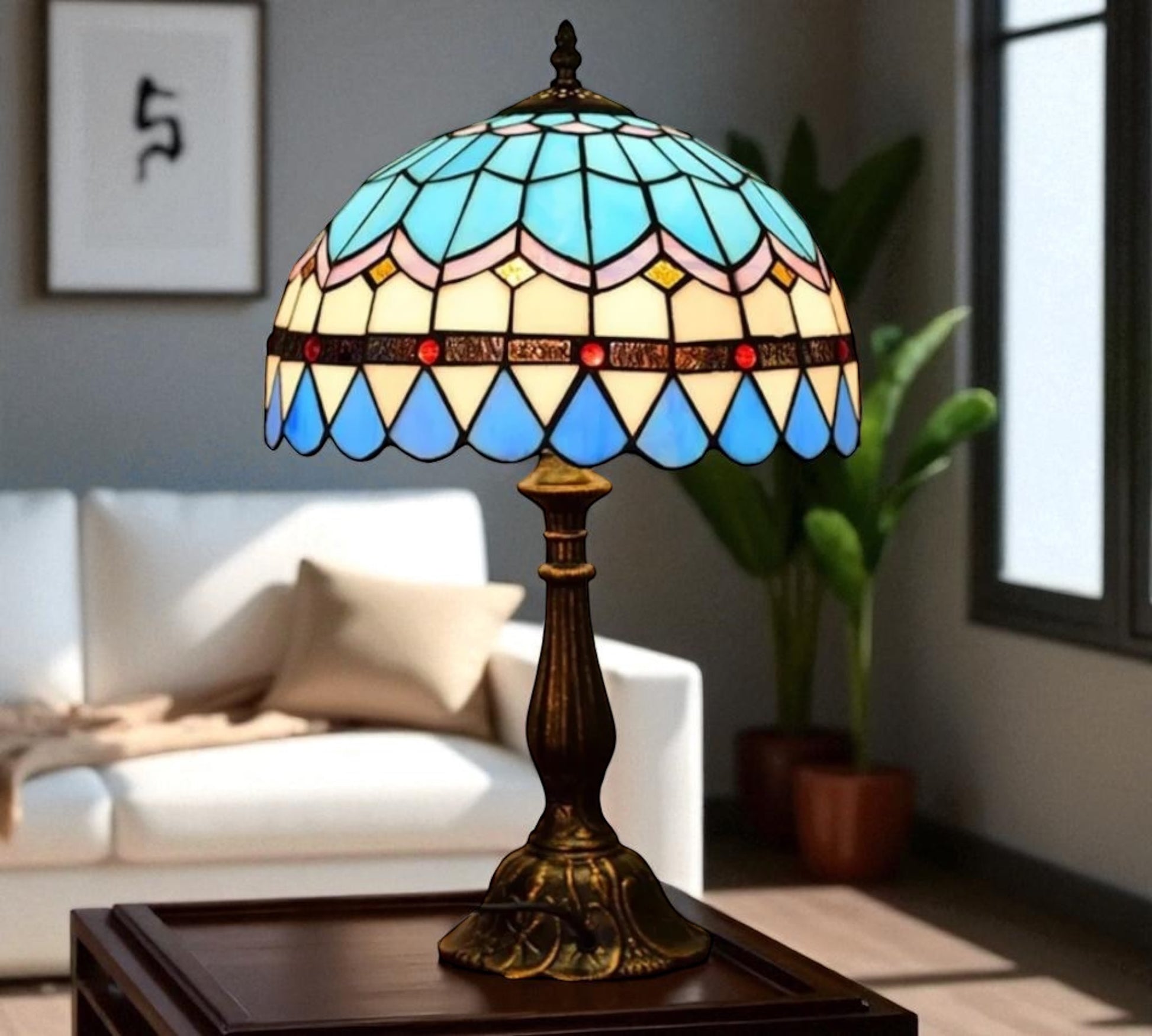 CDH 12" Tiffany Table Lamp (12101)