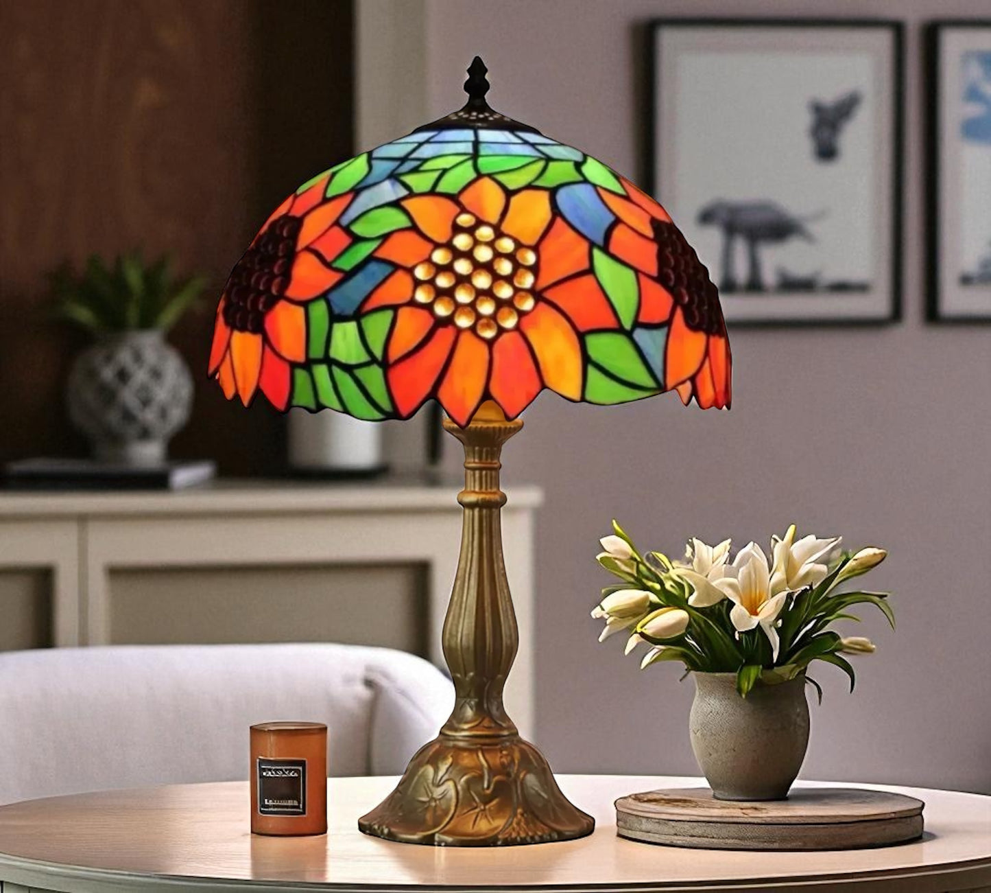 CDH 12" Tiffany Table Lamp (12702)