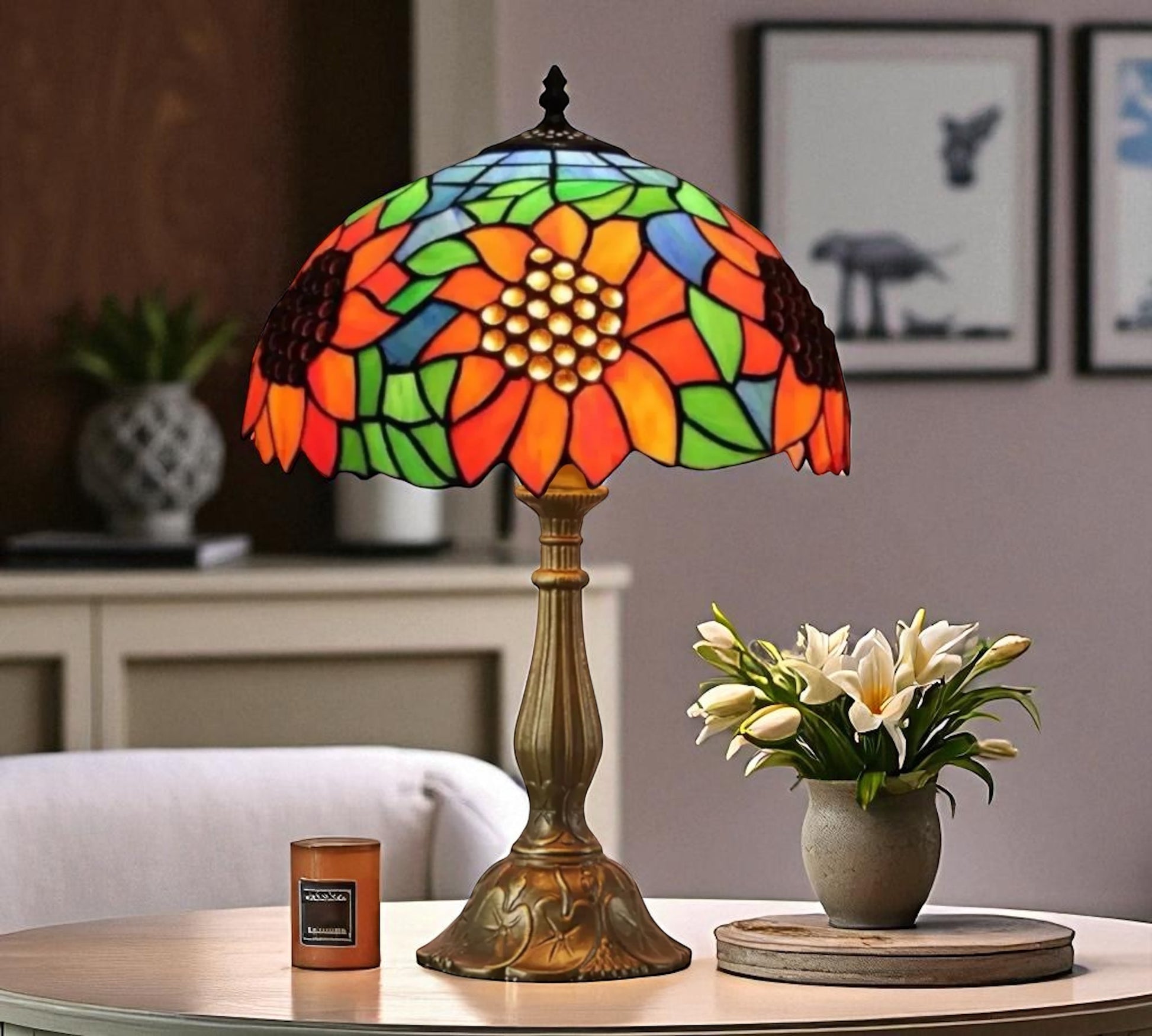 CDH 12" Tiffany Table Lamp (12702)