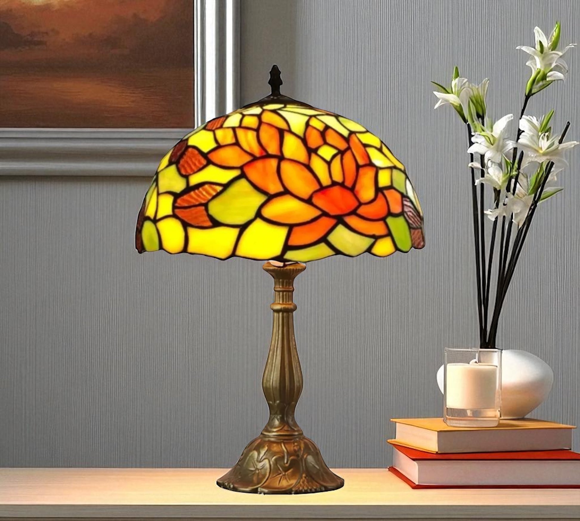 CDH 12" Tiffany Table Lamp (12719)