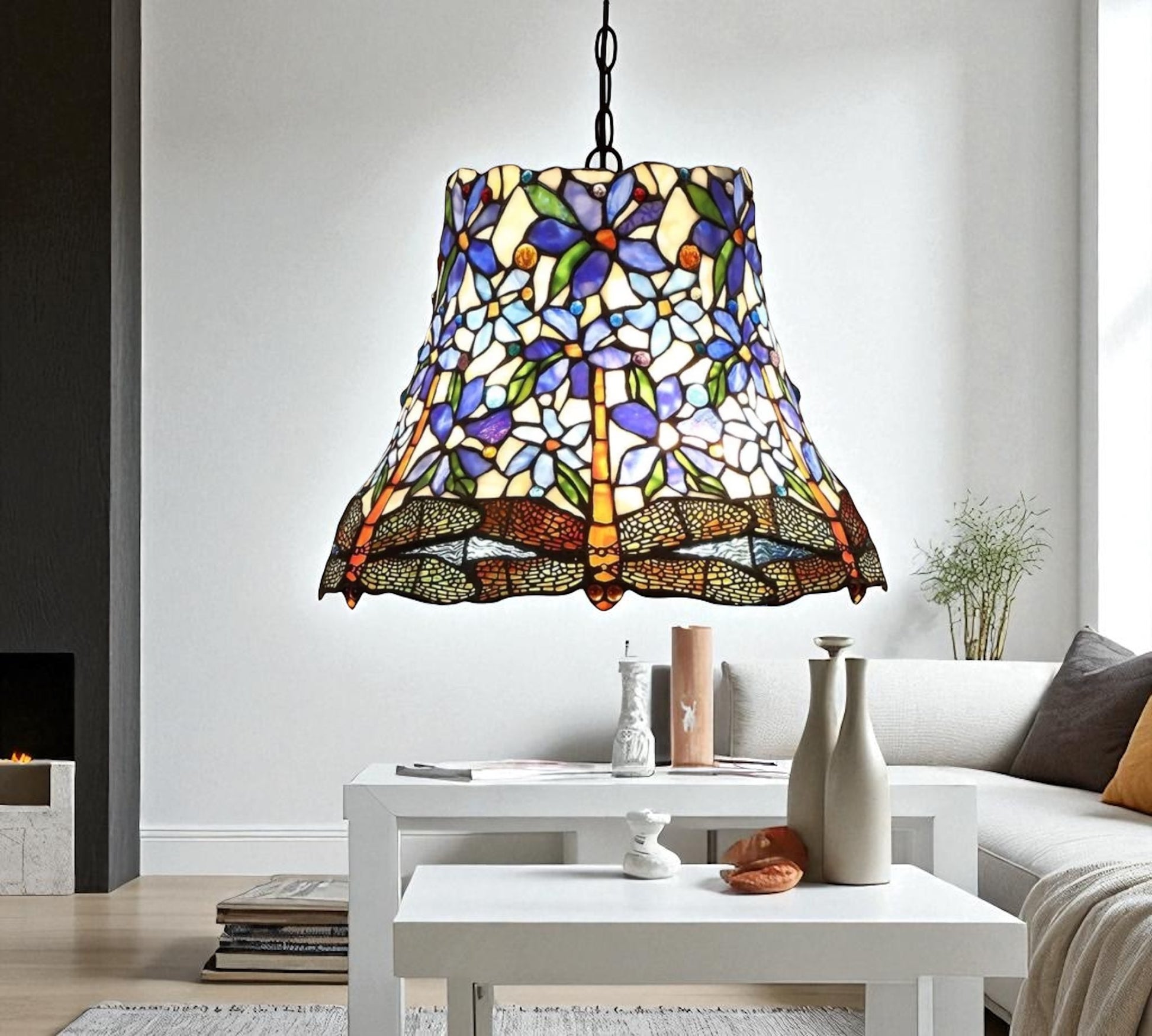 CDH 16" Tiffany Pendant Lamp 40cm shade (12809C)