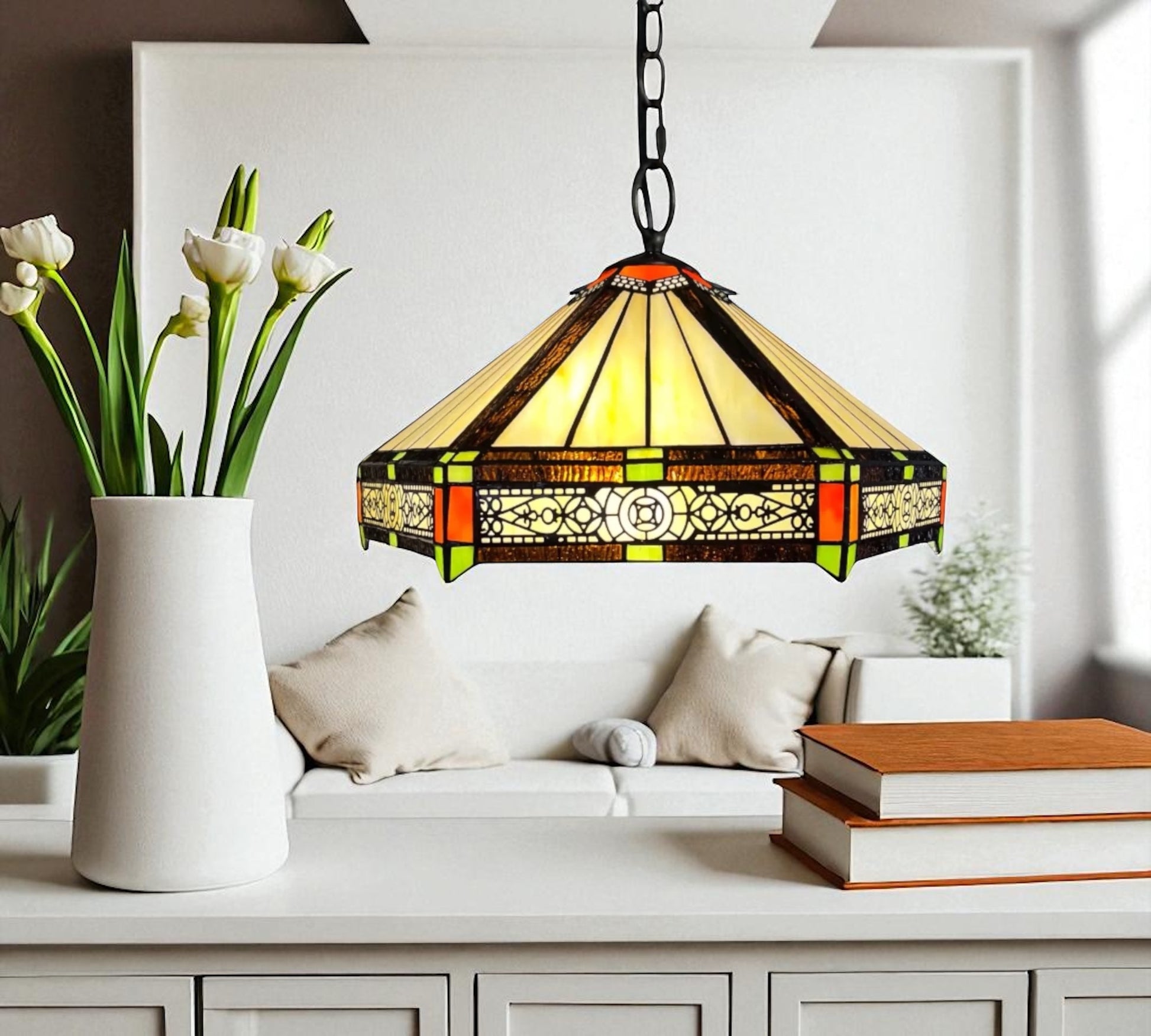 CDH 16" Tiffany Pendant Lamp 40cm shade (13002C)