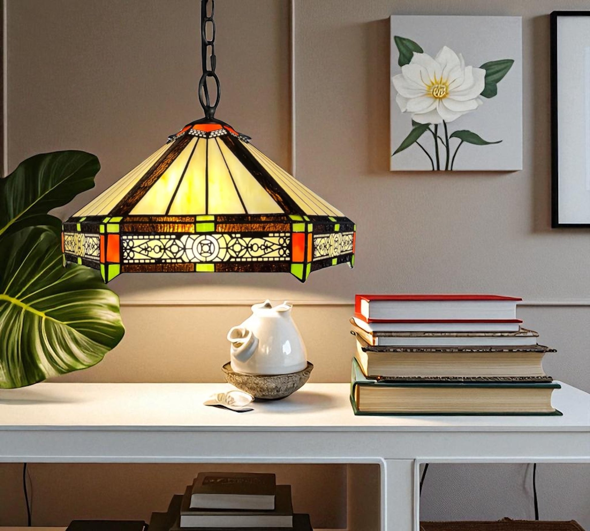 CDH 16" Tiffany Pendant Lamp 40cm shade (13002C)