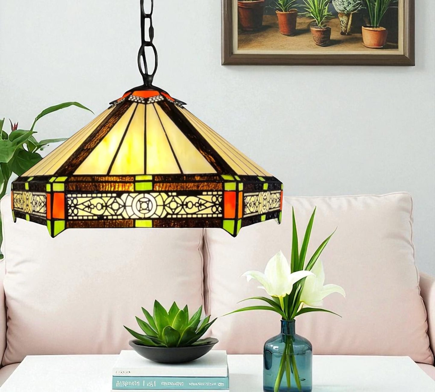 CDH 16" Tiffany Pendant Lamp 40cm shade (13002C)