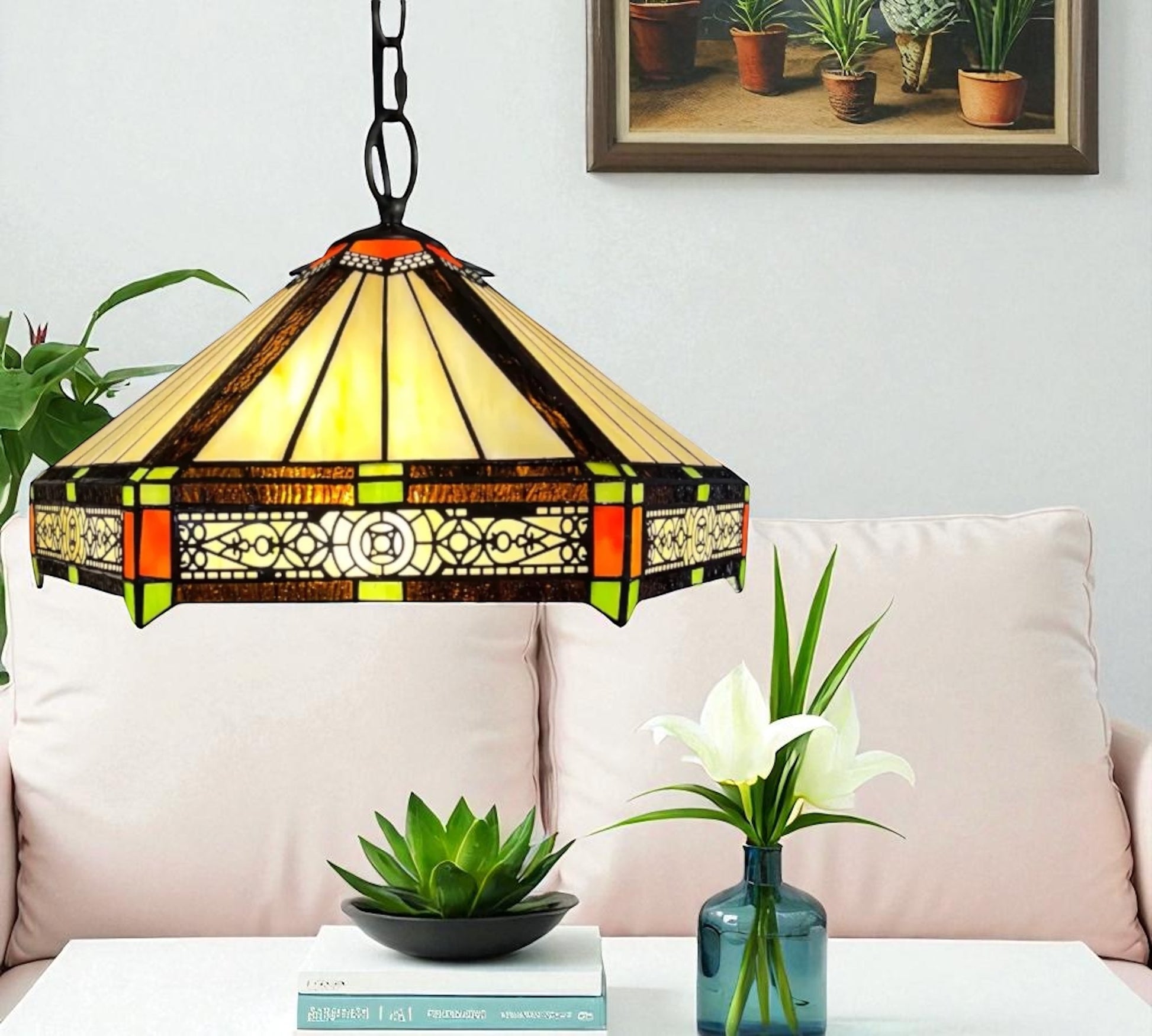 CDH 16" Tiffany Pendant Lamp 40cm shade (13002C)