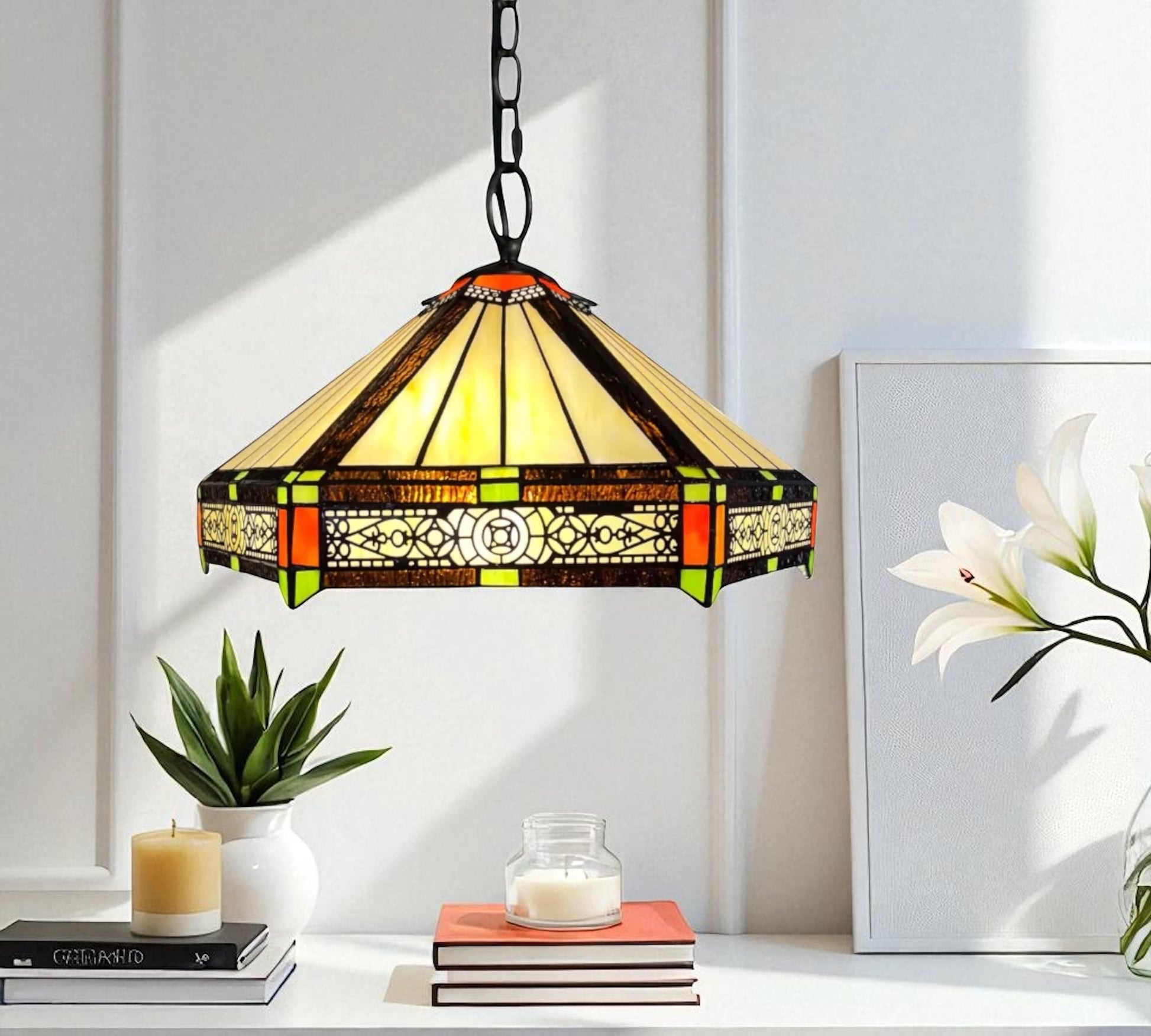 CDH 16" Tiffany Pendant Lamp 40cm shade (13002C)