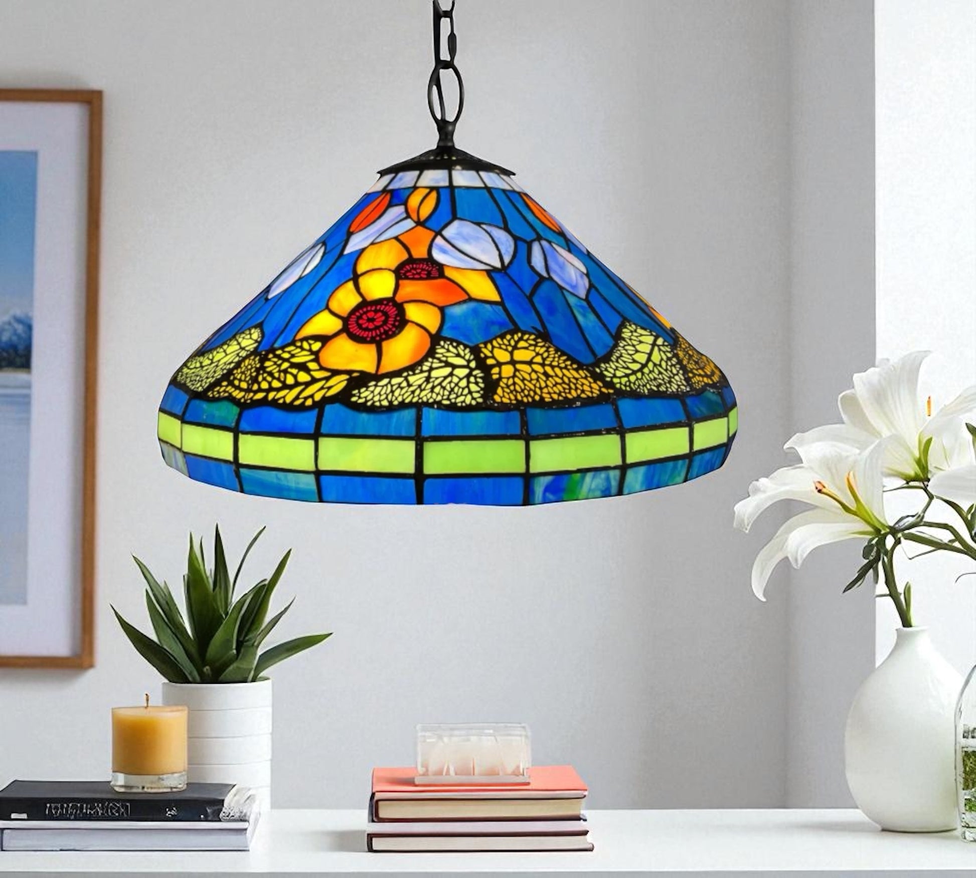 CDH 16" Tiffany Pendant Lamp 40cm shade (13003C)