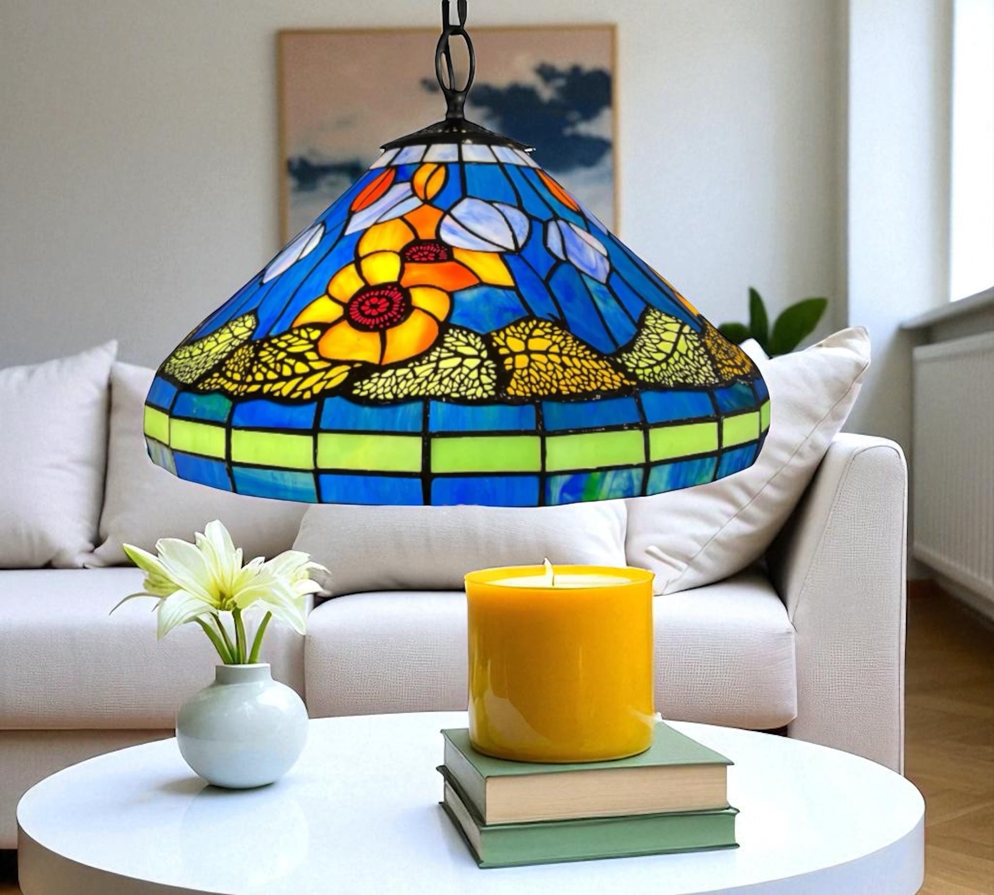 CDH 16" Tiffany Pendant Lamp 40cm shade (13003C)