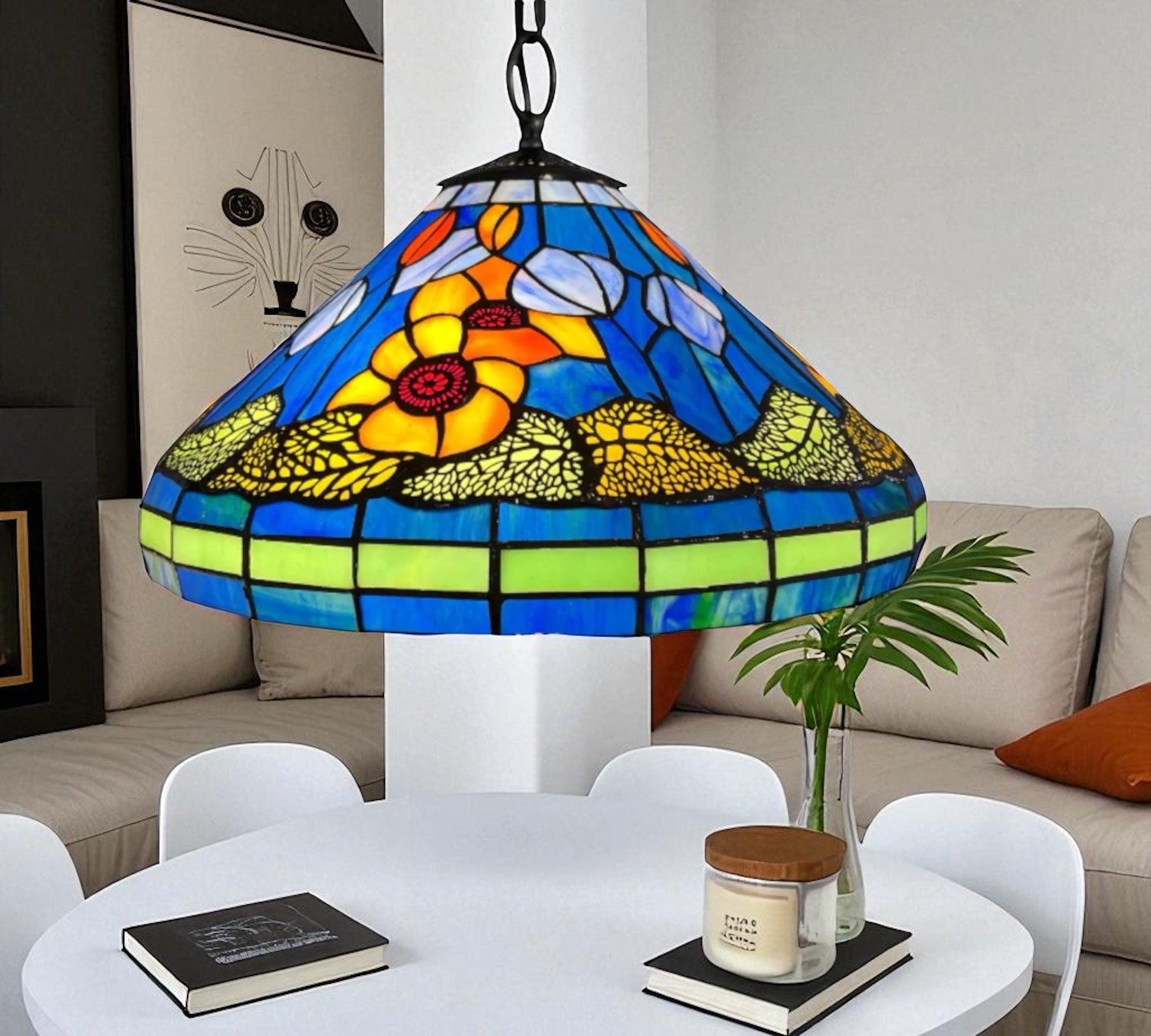 CDH 16" Tiffany Pendant Lamp 40cm shade (13003C)