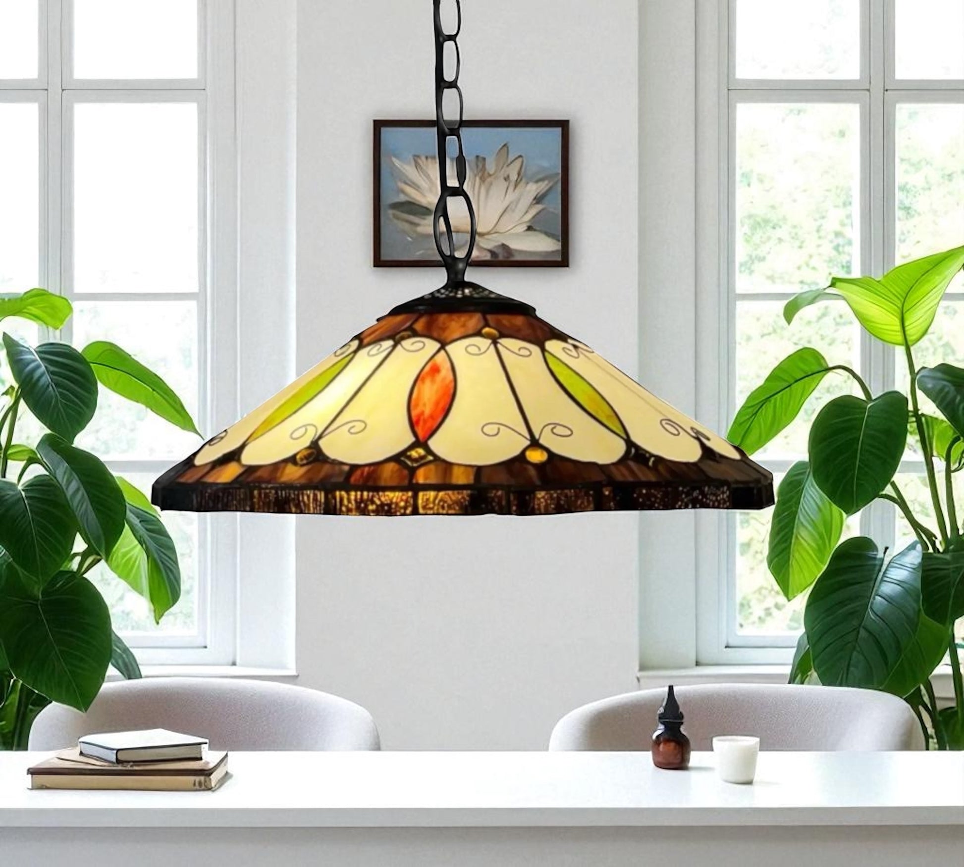 CDH 16" Tiffany Pendant Lamp 40cm shade (14002C)
