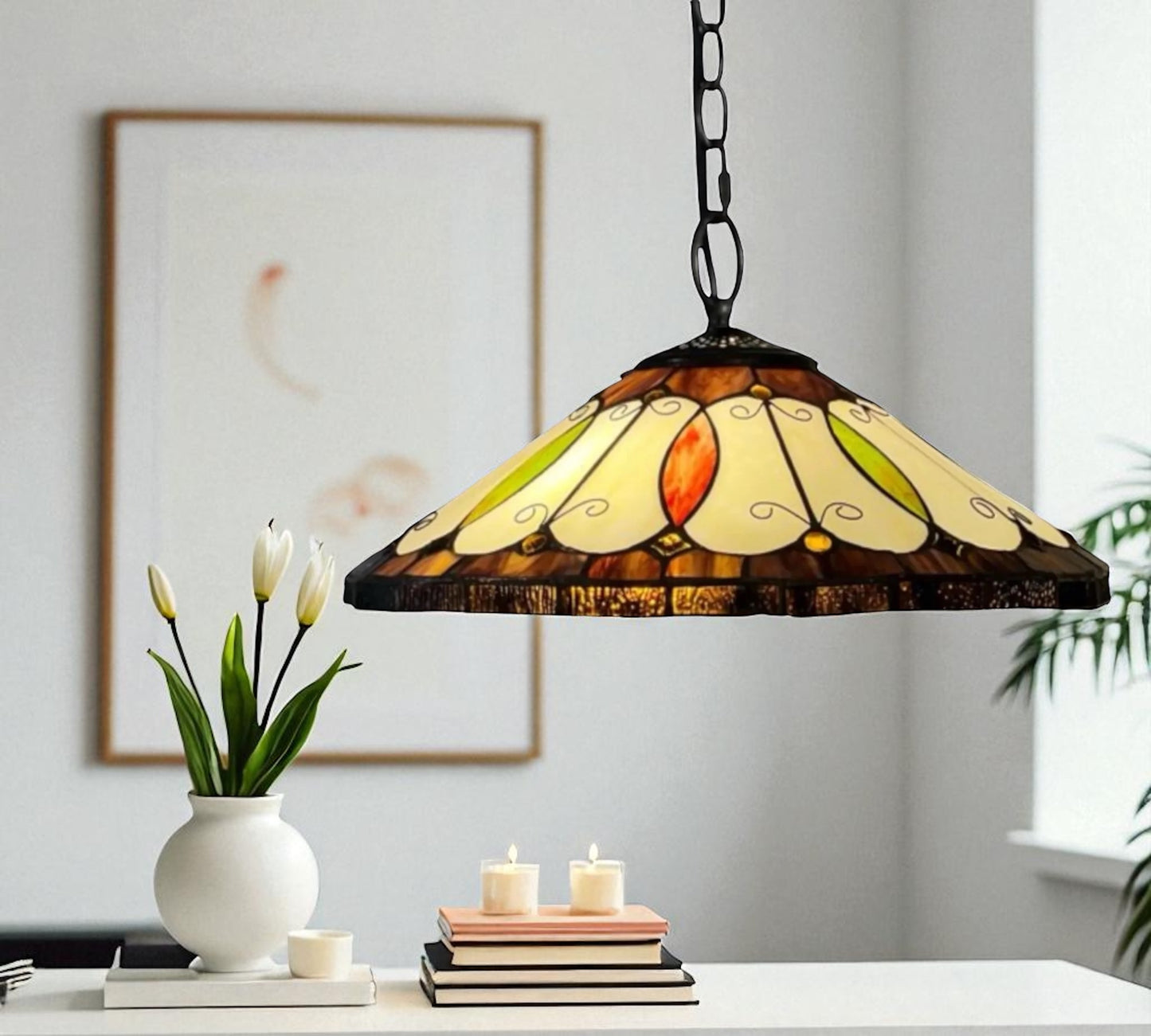 CDH 16" Tiffany Pendant Lamp 40cm shade (14002C)