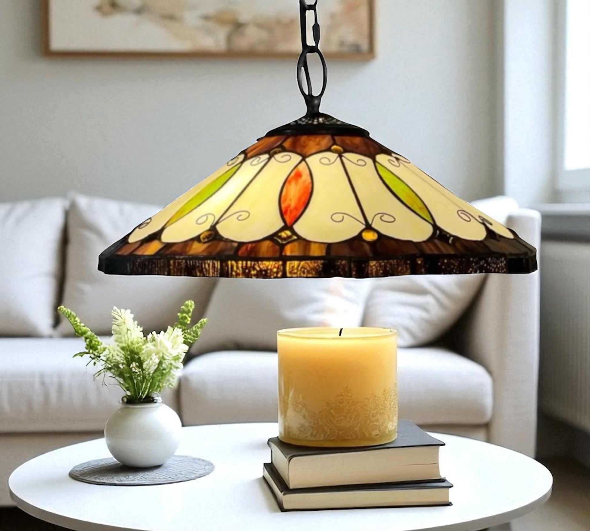 CDH 16" Tiffany Pendant Lamp 40cm shade (14002C)