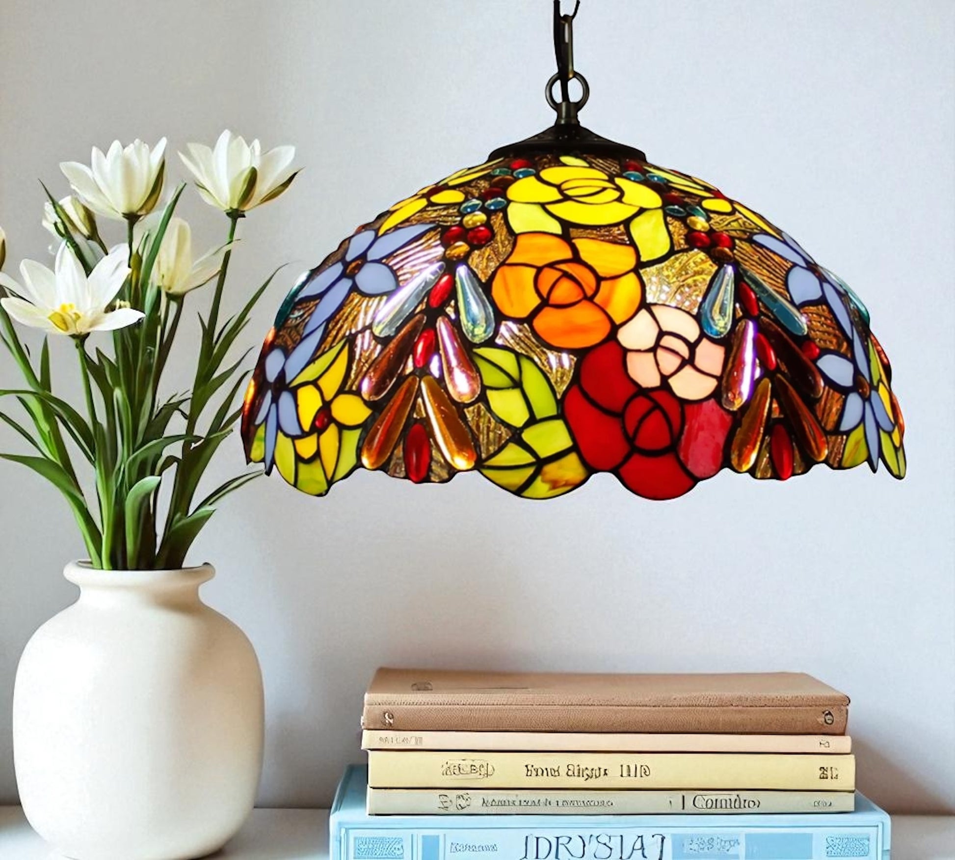 CDH 16" Tiffany Pendant Lamp 40cm shade (15016C)