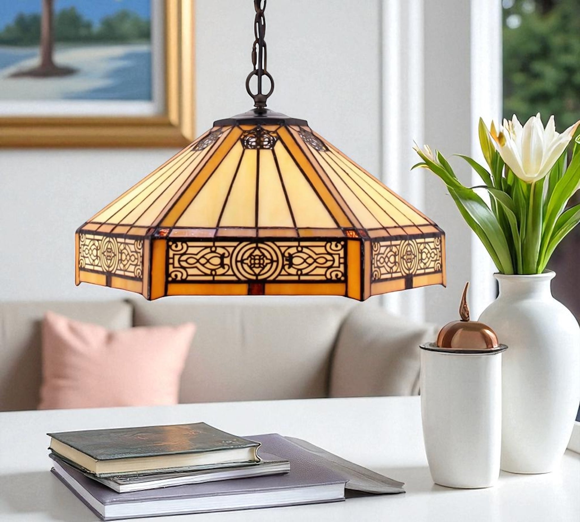 CDH 16" Tiffany Pendant Lamp 40cm shade (16004C)