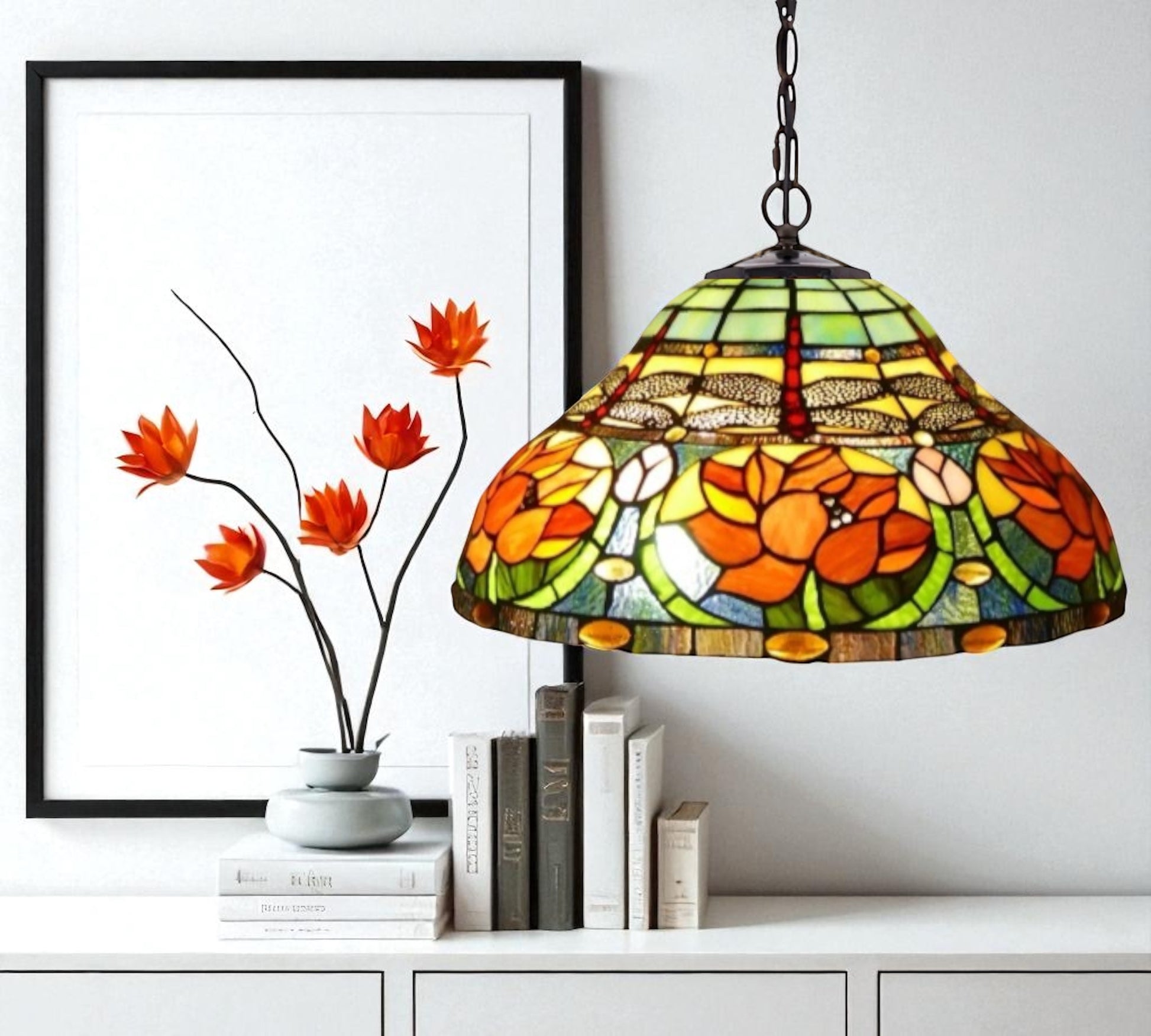 CDH 16" Tiffany Pendant Lamp 40cm shade (16006C)