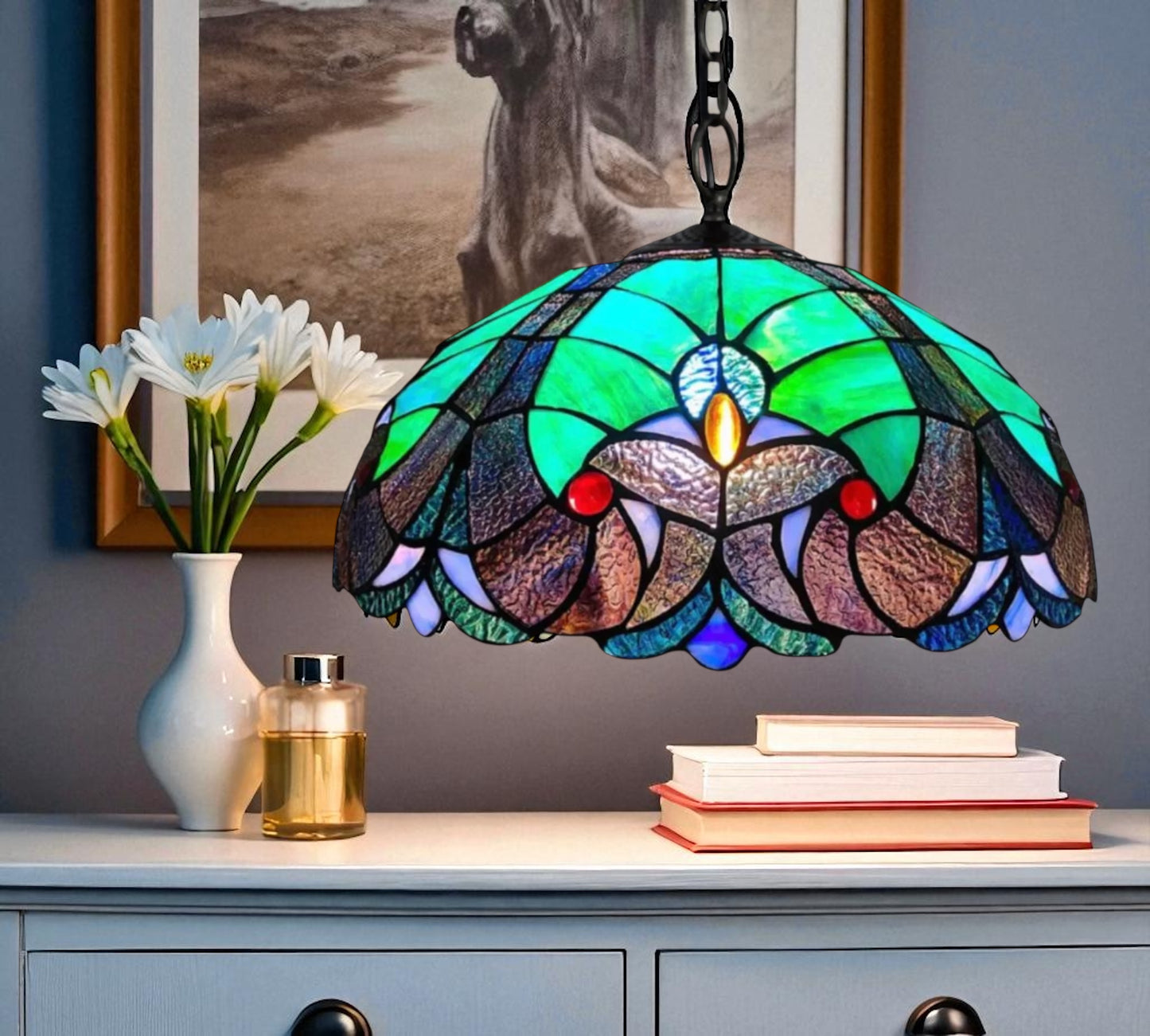 CDH 16" Tiffany Pendant Lamp 40cm shade (16013C)