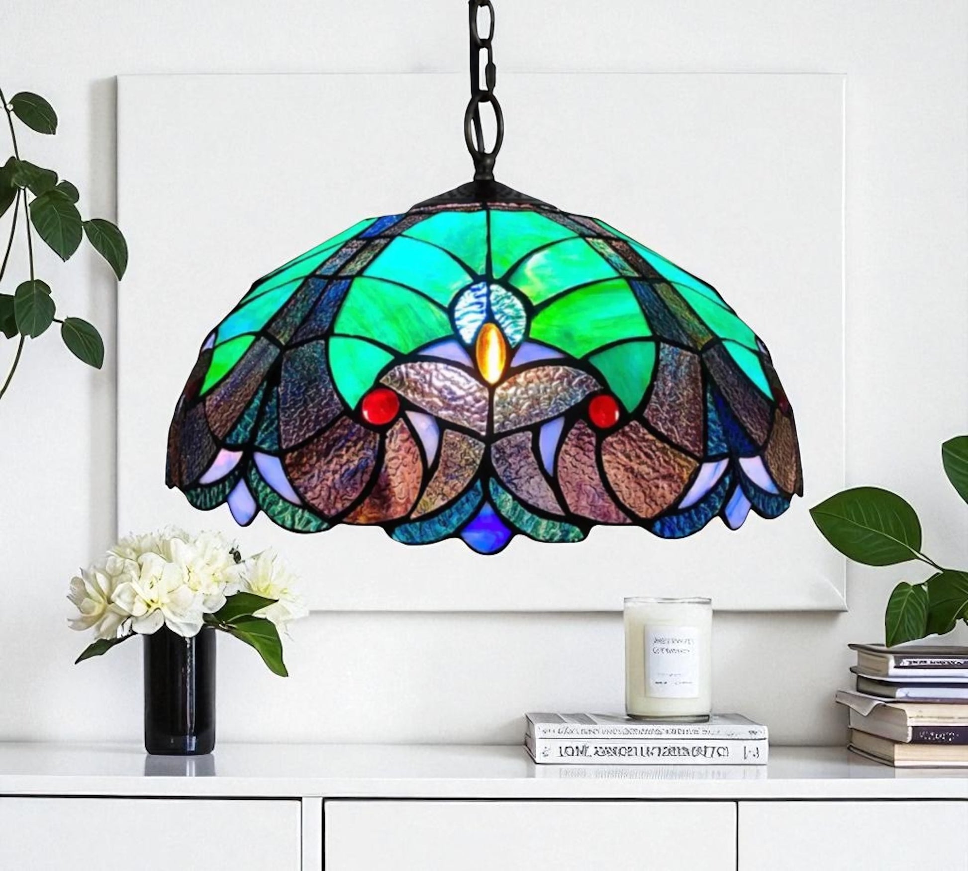 CDH 16" Tiffany Pendant Lamp 40cm shade (16013C)