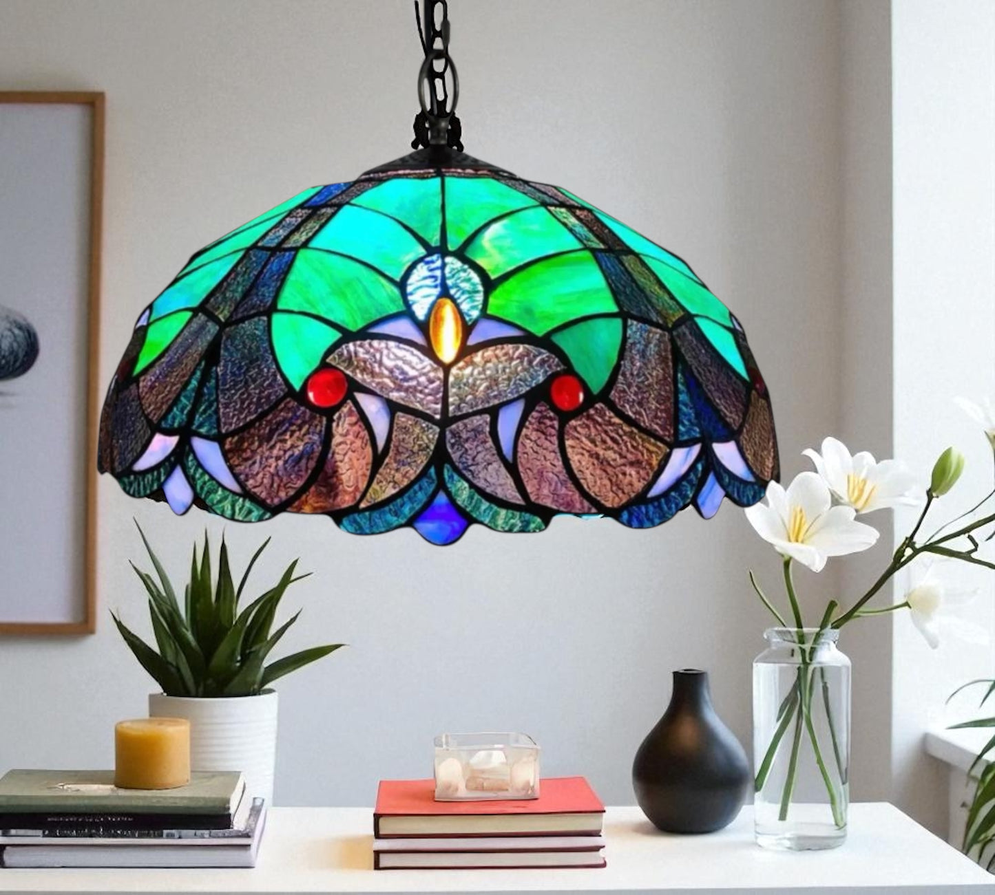 CDH 16" Tiffany Pendant Lamp 40cm shade (16013C)