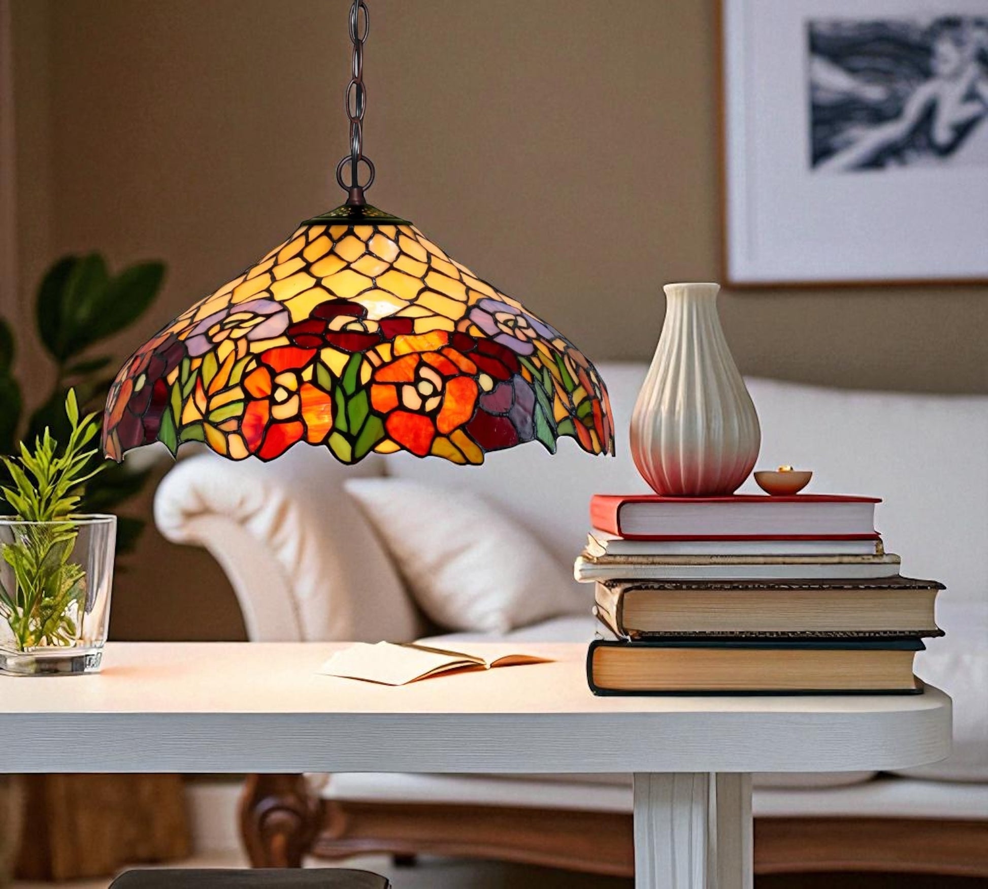 CDH 16" Tiffany Pendant Lamp 40cm shade (16015C)
