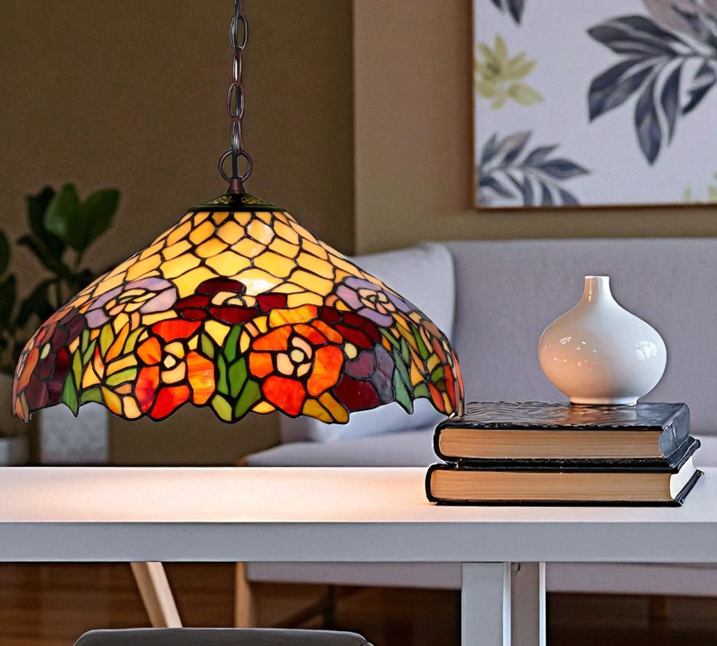 CDH 16" Tiffany Pendant Lamp 40cm shade (16015C)