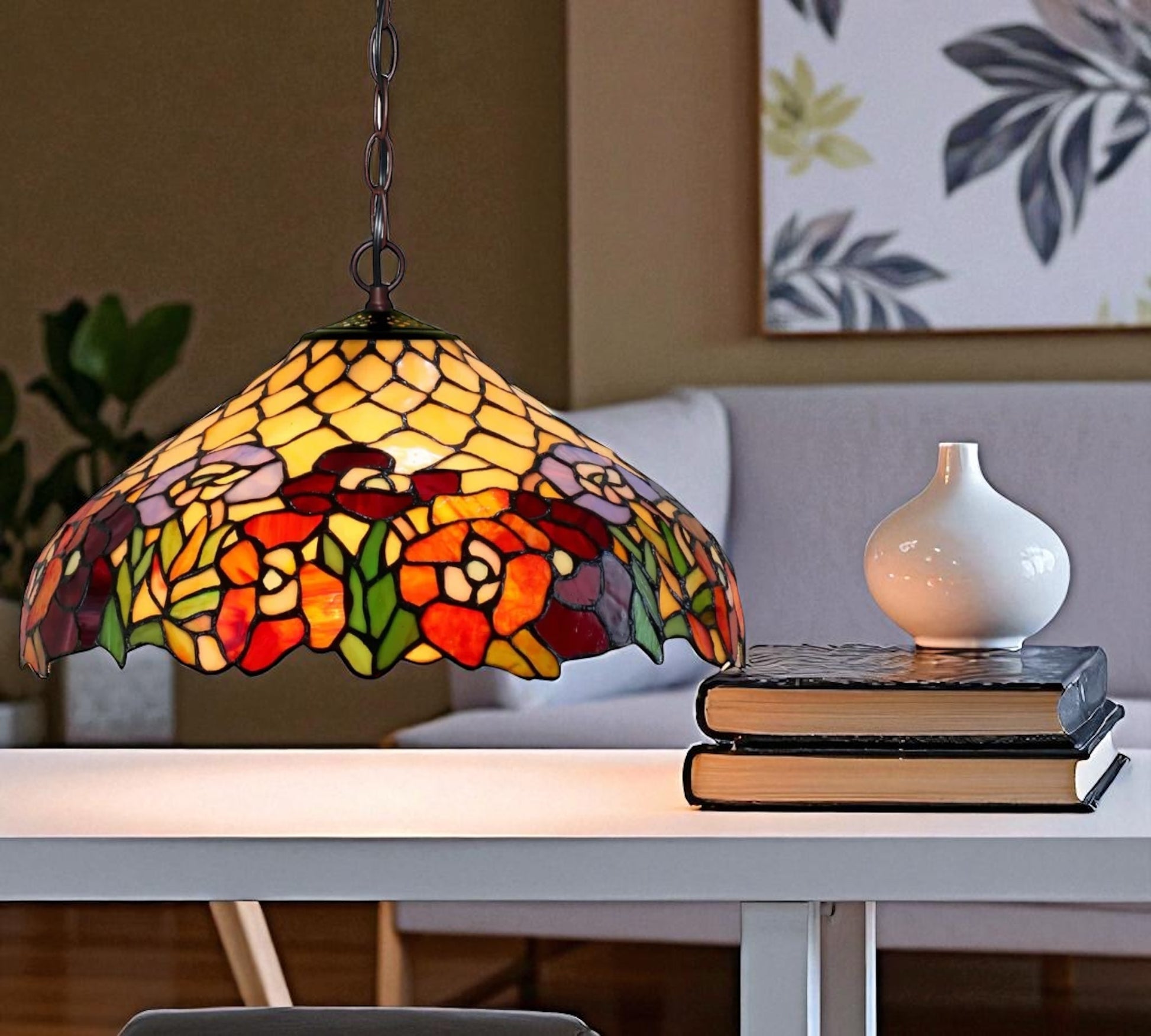 CDH 16" Tiffany Pendant Lamp 40cm shade (16015C)