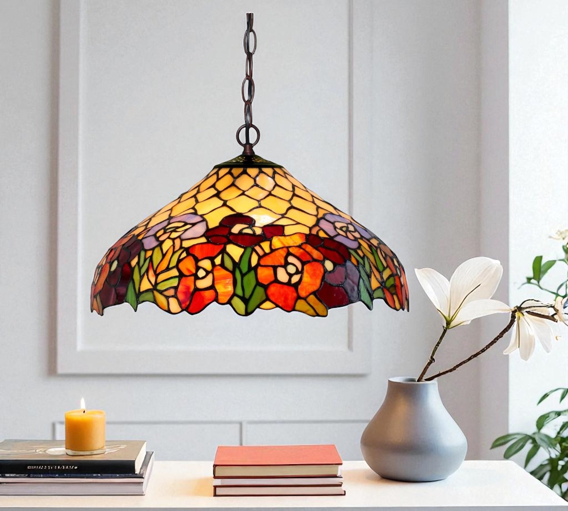 CDH 16" Tiffany Pendant Lamp 40cm shade (16015C)