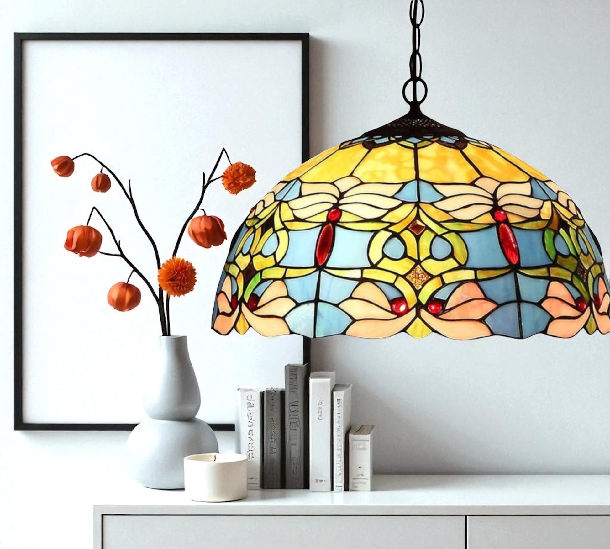 CDH 16" Tiffany Pendant Lamp 40cm shade (16016C)