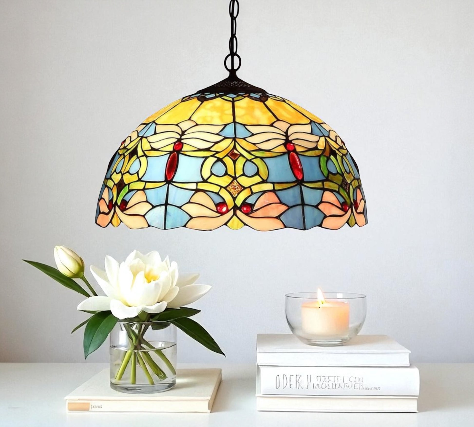CDH 16" Tiffany Pendant Lamp 40cm shade (16016C)
