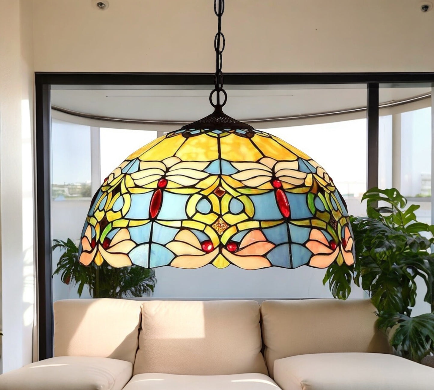 CDH 16" Tiffany Pendant Lamp 40cm shade (16016C)