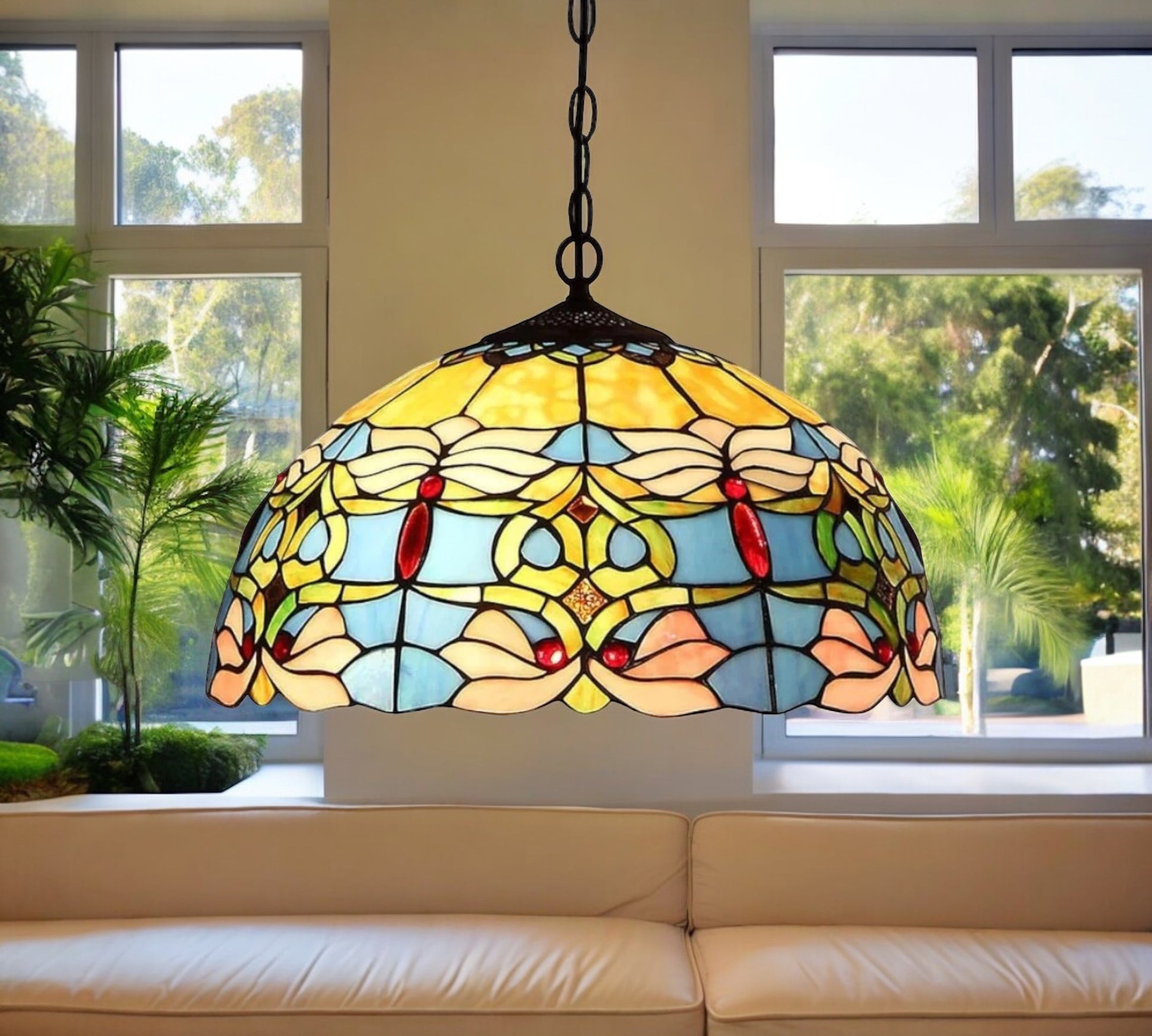 CDH 16" Tiffany Pendant Lamp 40cm shade (16016C)