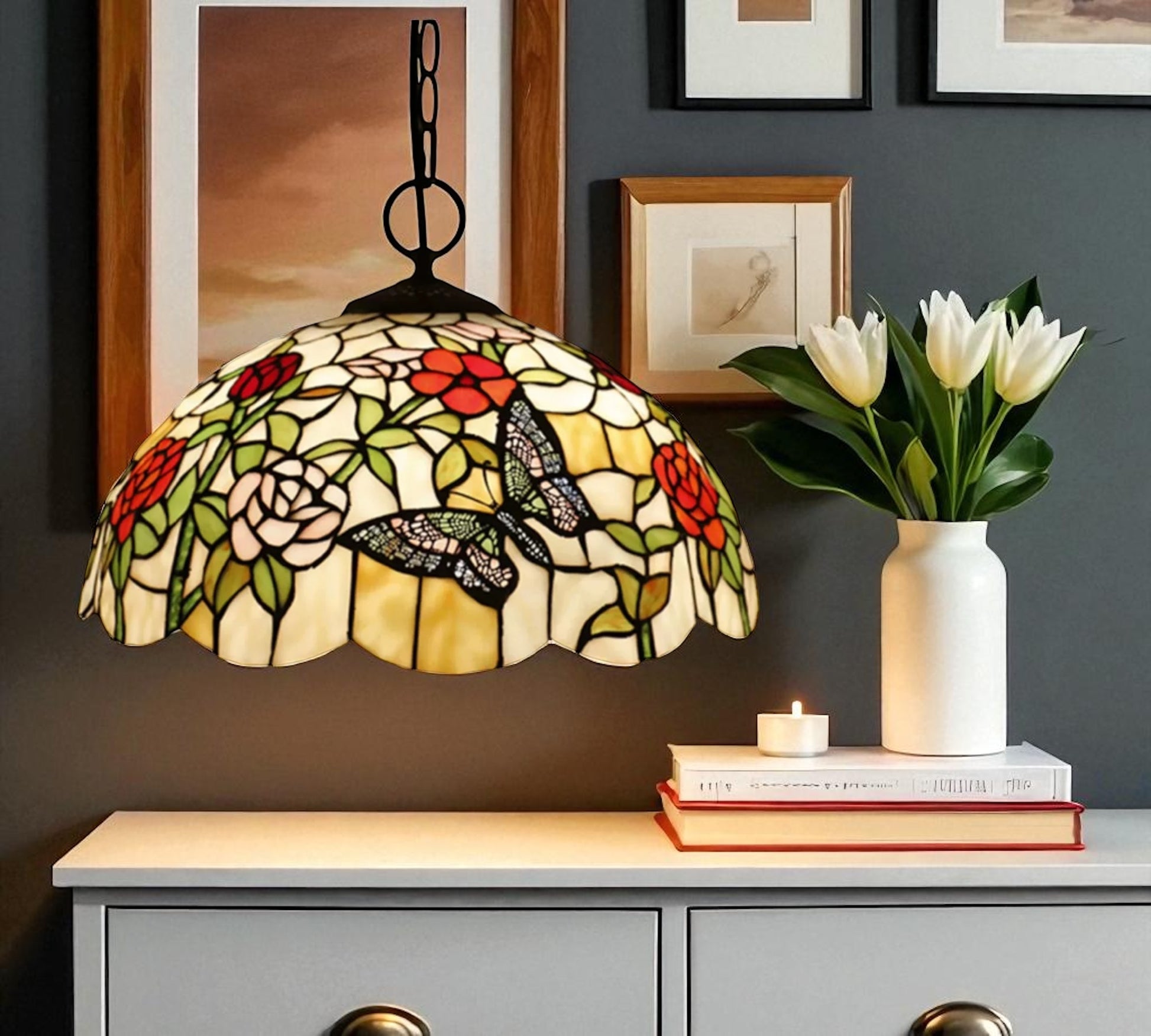 CDH 16" Tiffany Pendant Lamp 40cm shade (16023C)