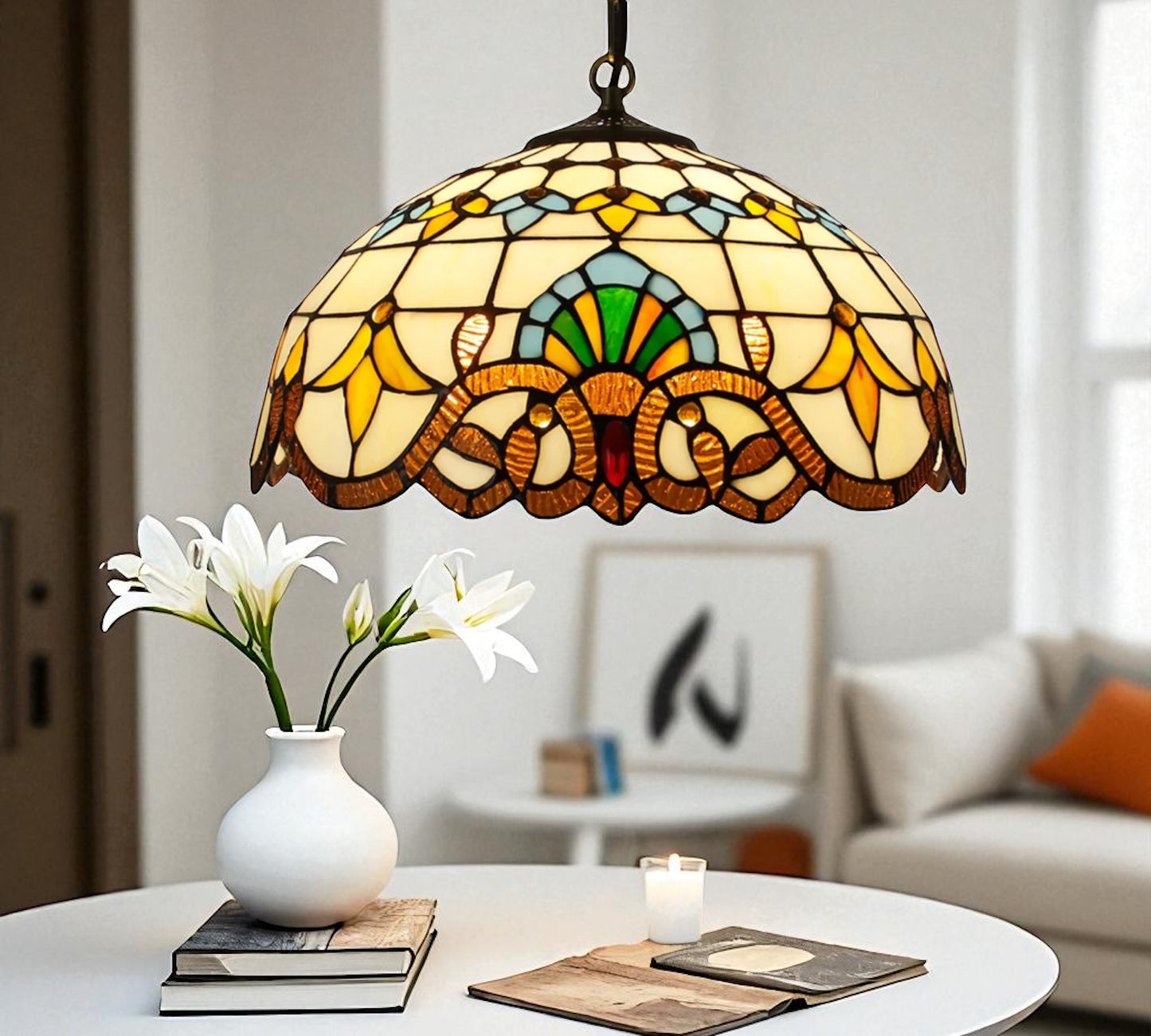 CDH 16" Tiffany Pendant Lamp 40cm shade (16025C)