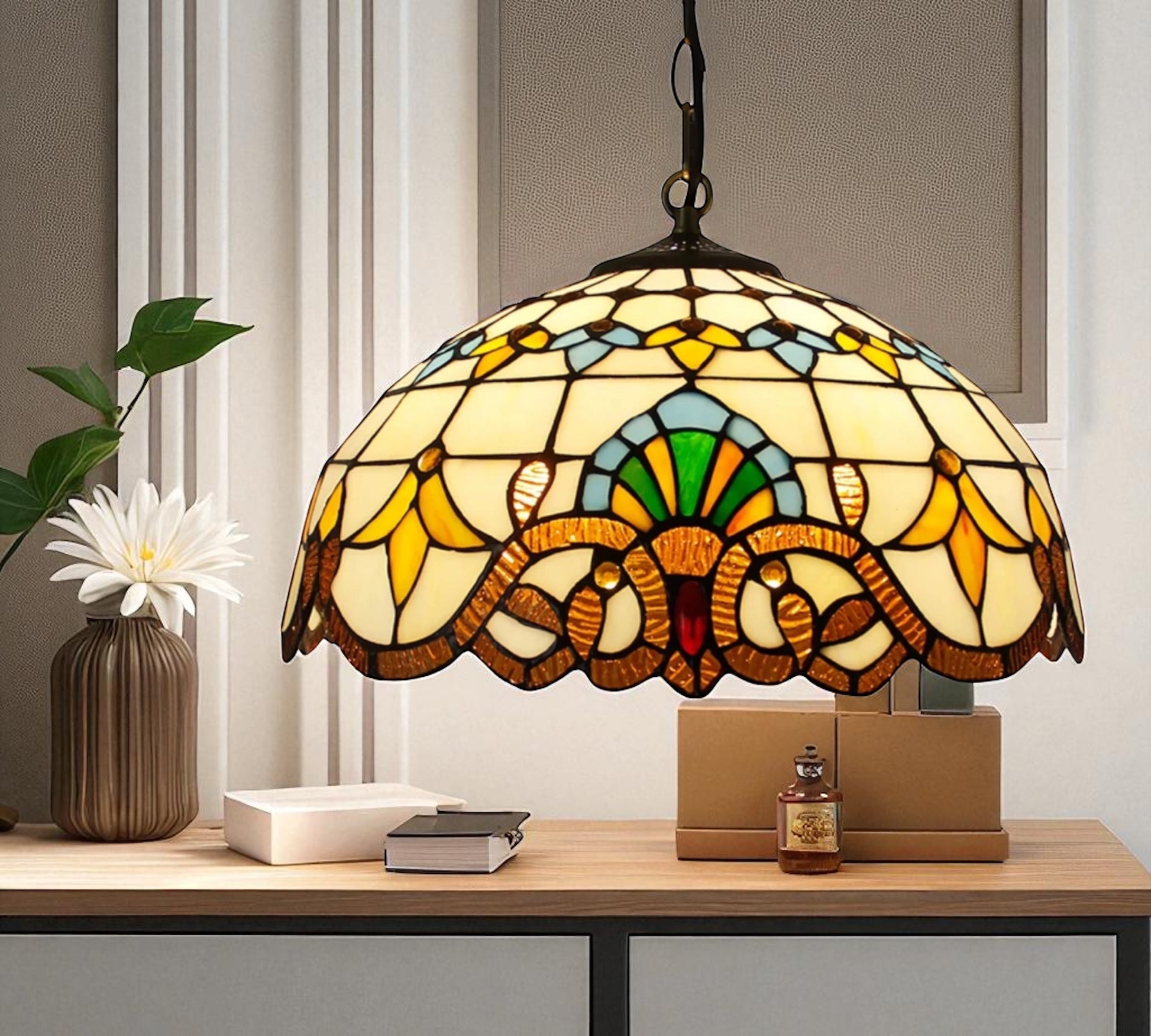 CDH 16" Tiffany Pendant Lamp 40cm shade (16025C)