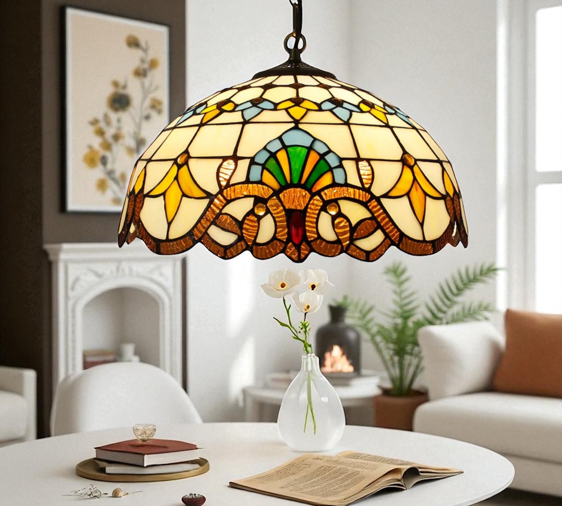 CDH 16" Tiffany Pendant Lamp 40cm shade (16025C)