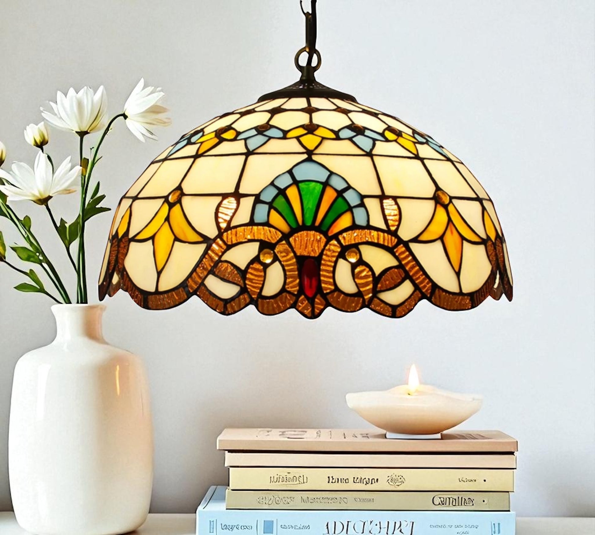 CDH 16" Tiffany Pendant Lamp 40cm shade (16025C)