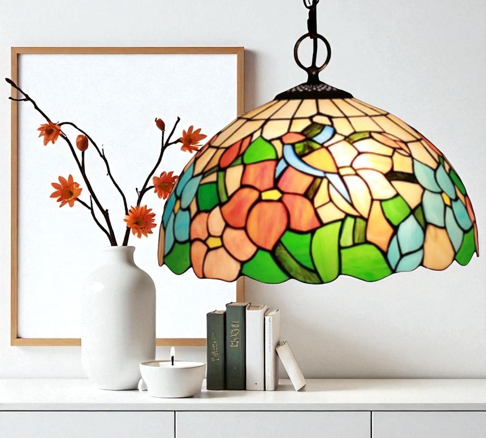 CDH 16" Tiffany Pendant Lamp 40cm shade (16027C)
