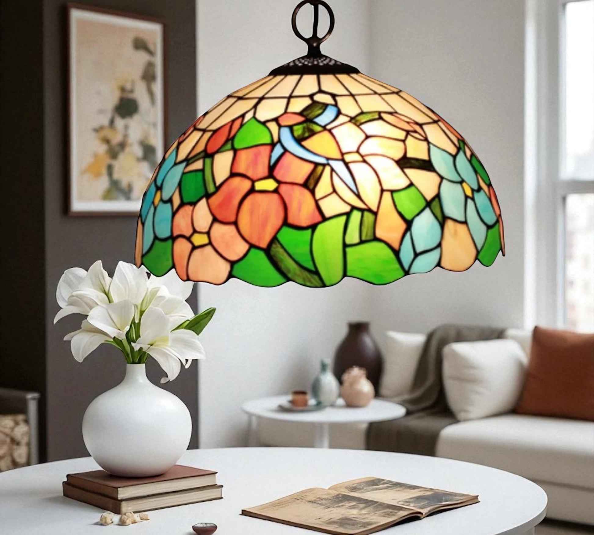 CDH 16" Tiffany Pendant Lamp 40cm shade (16027C)