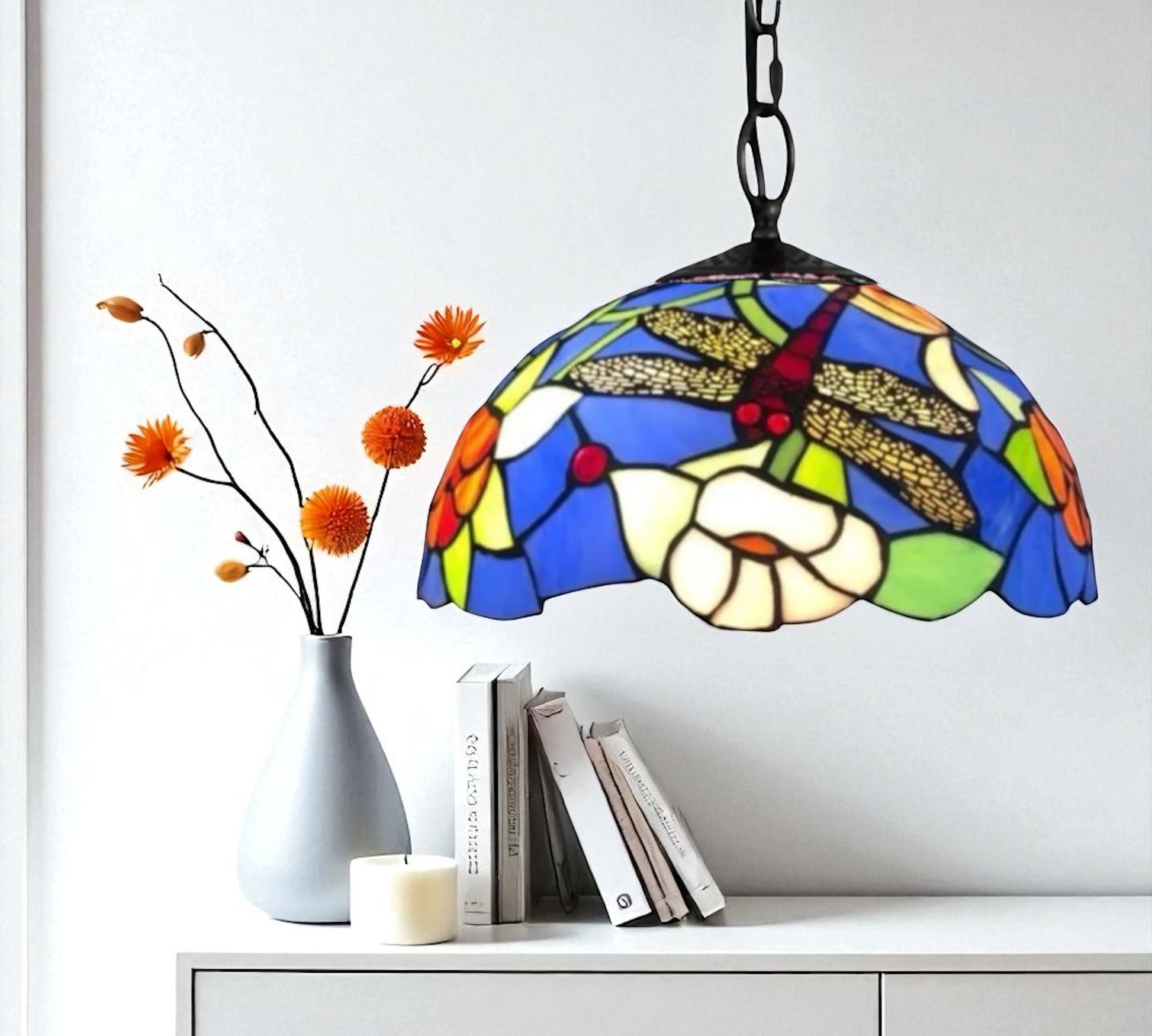 CDH 16" Tiffany Pendant Lamp 40cm shade (16029C)