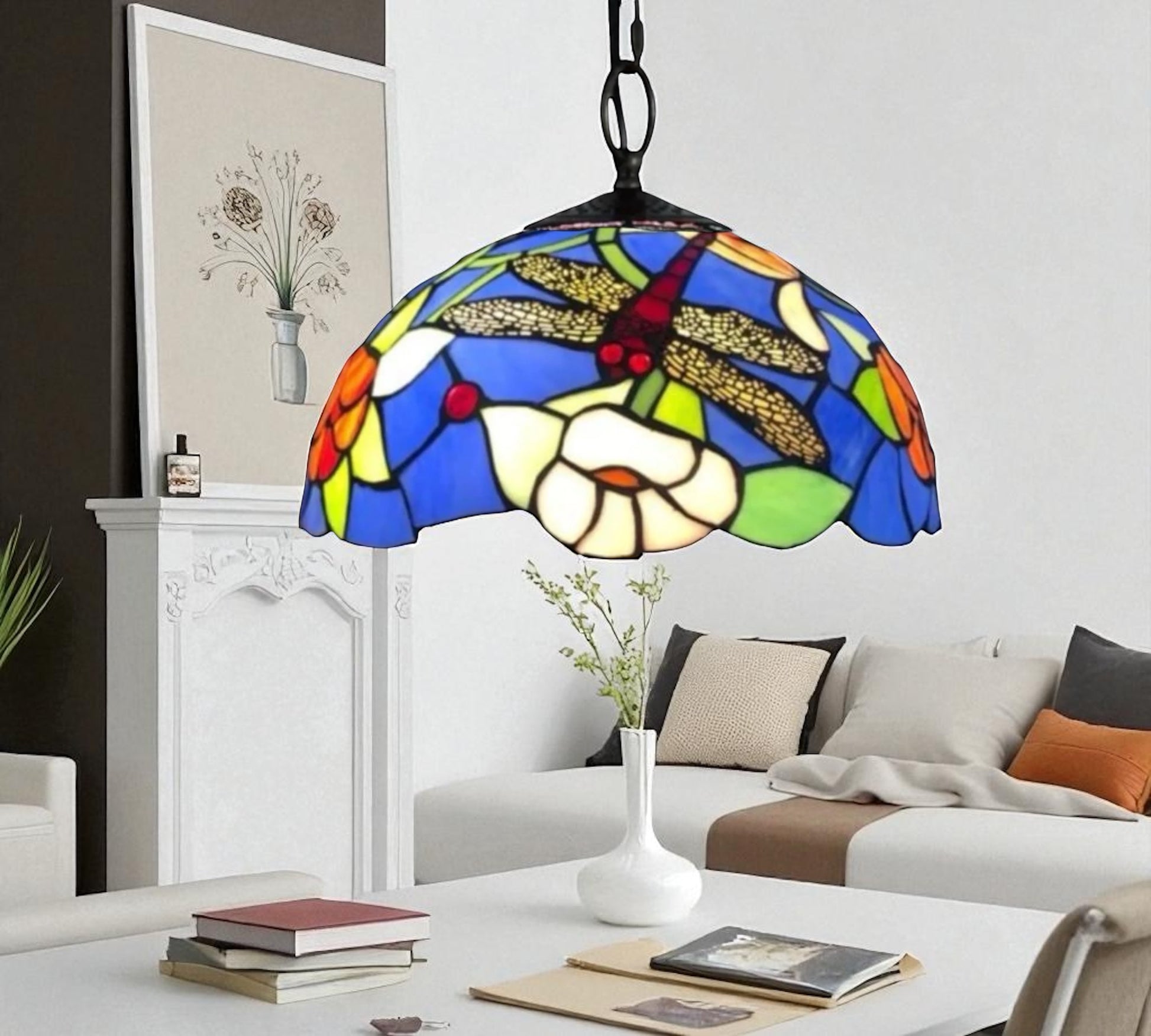 CDH 16" Tiffany Pendant Lamp 40cm shade (16029C)
