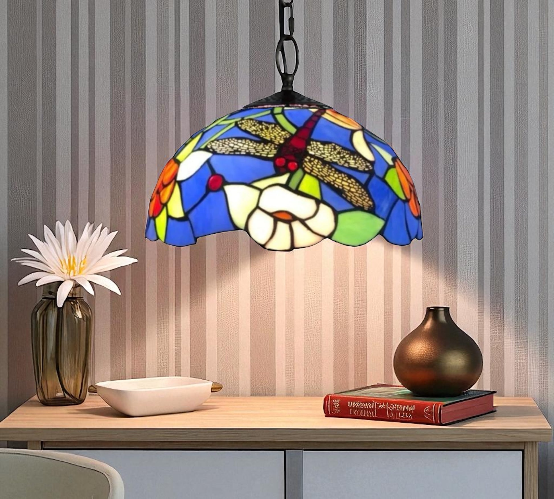 CDH 16" Tiffany Pendant Lamp 40cm shade (16029C)