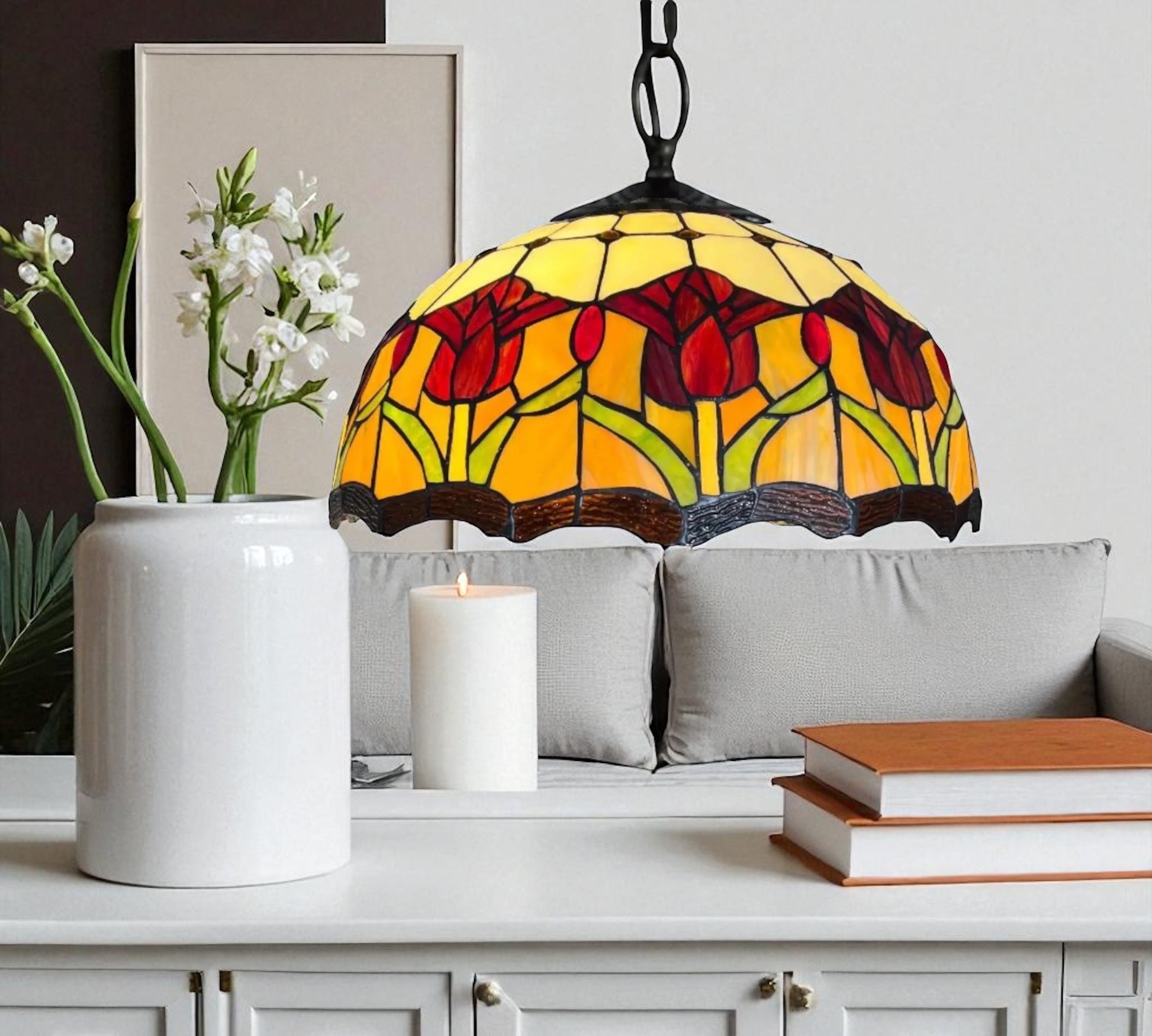 CDH 16" Tiffany Pendant Lamp 40cm shade (16030C)