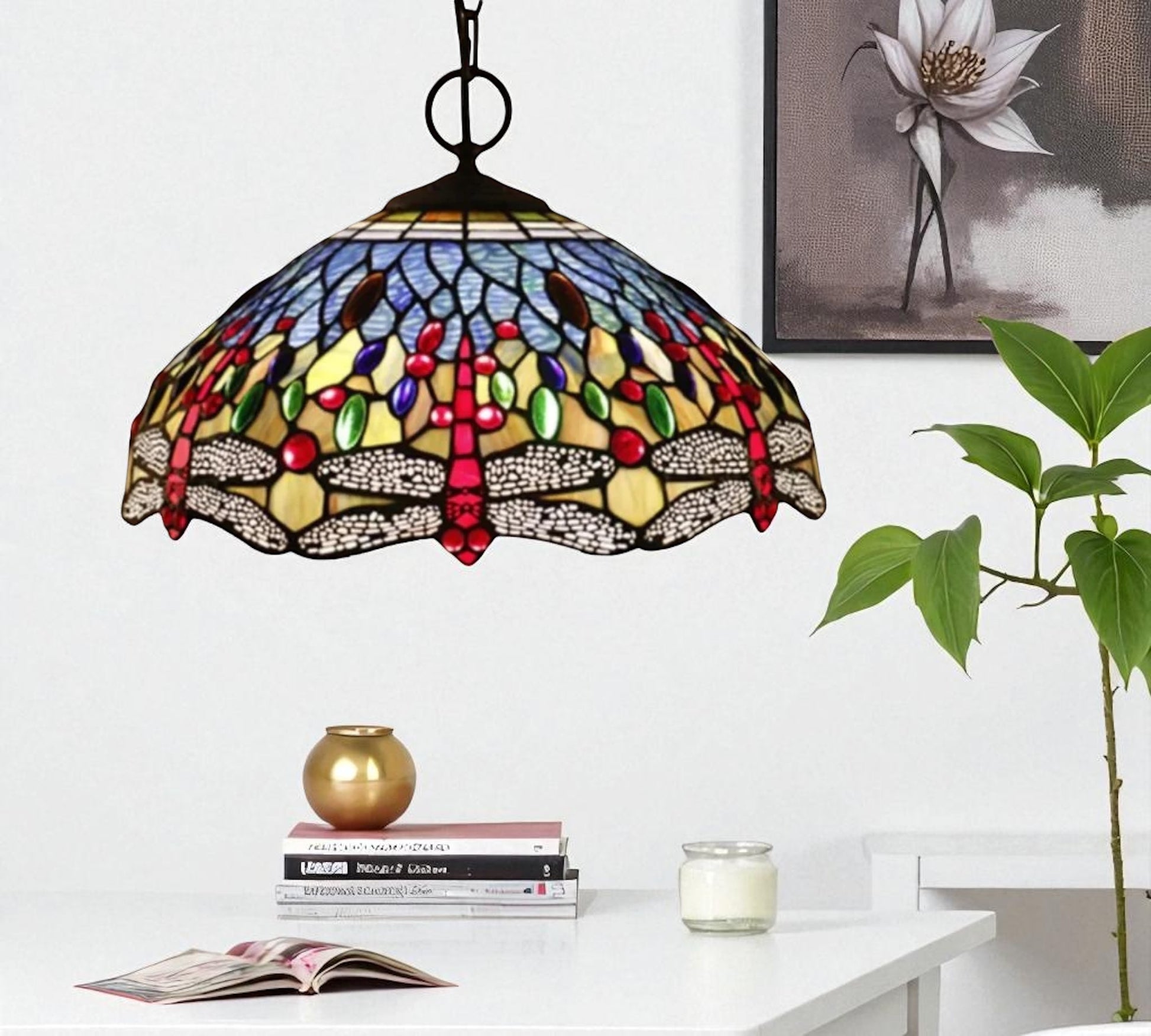 CDH 16" Tiffany Pendant Lamp 40cm shade (16031C)