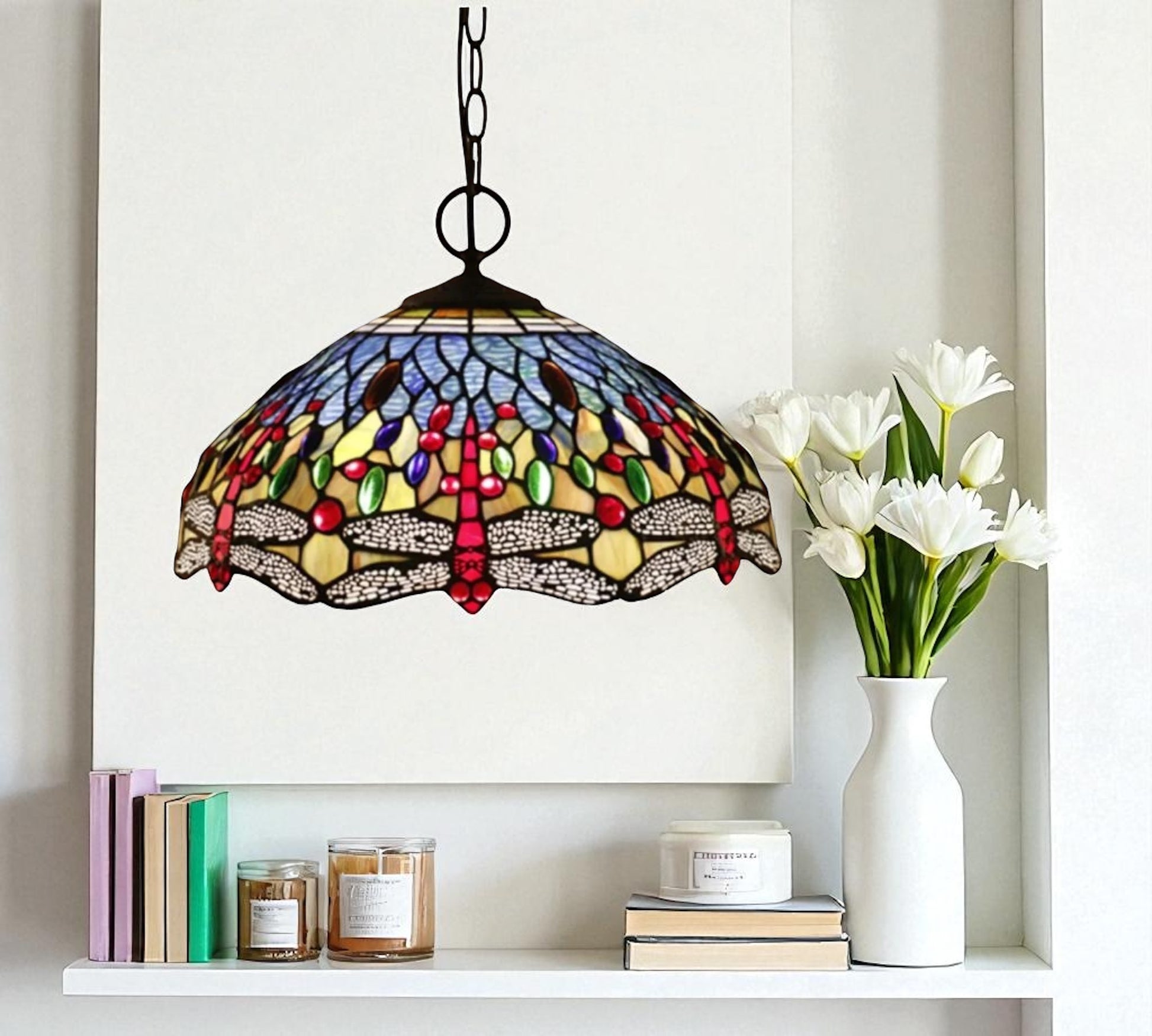 CDH 16" Tiffany Pendant Lamp 40cm shade (16031C)